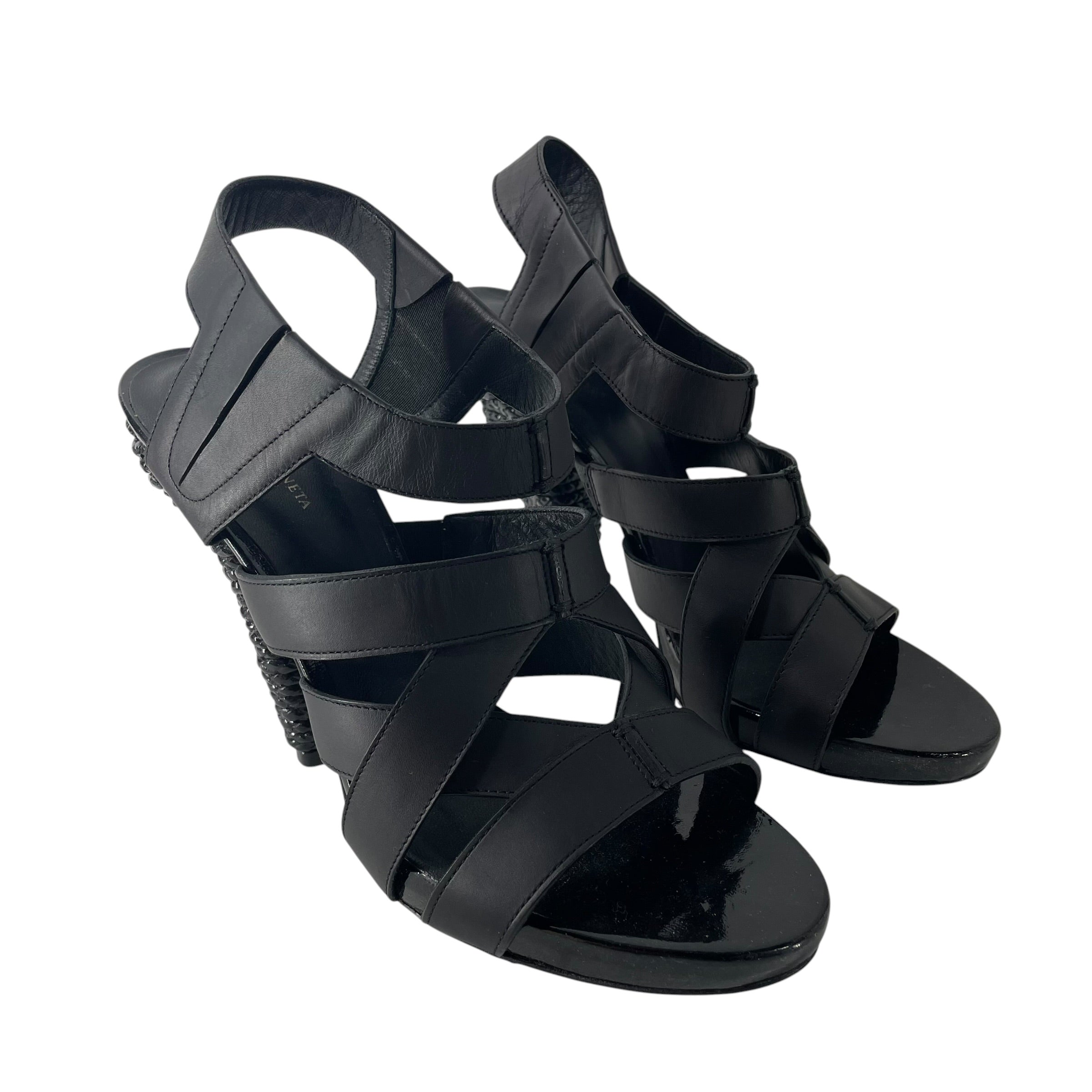 BOTTEGA VENETA/Heels/EU 39/Leather/BLK/BNWT BELT HEEL view 1