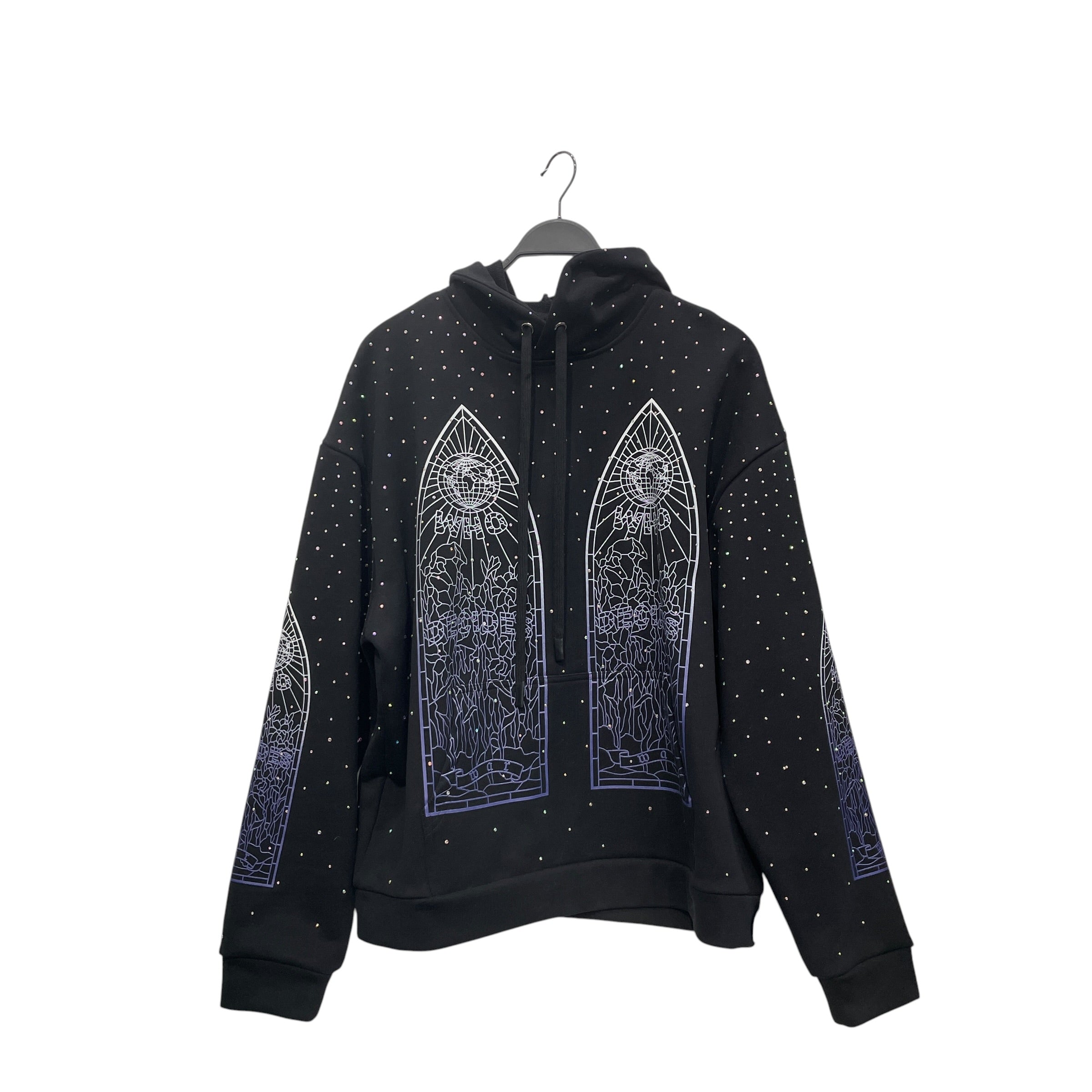 WHO DECIDES WAR/Hoodie/S/Cotton/BLK/CATHERDRAL