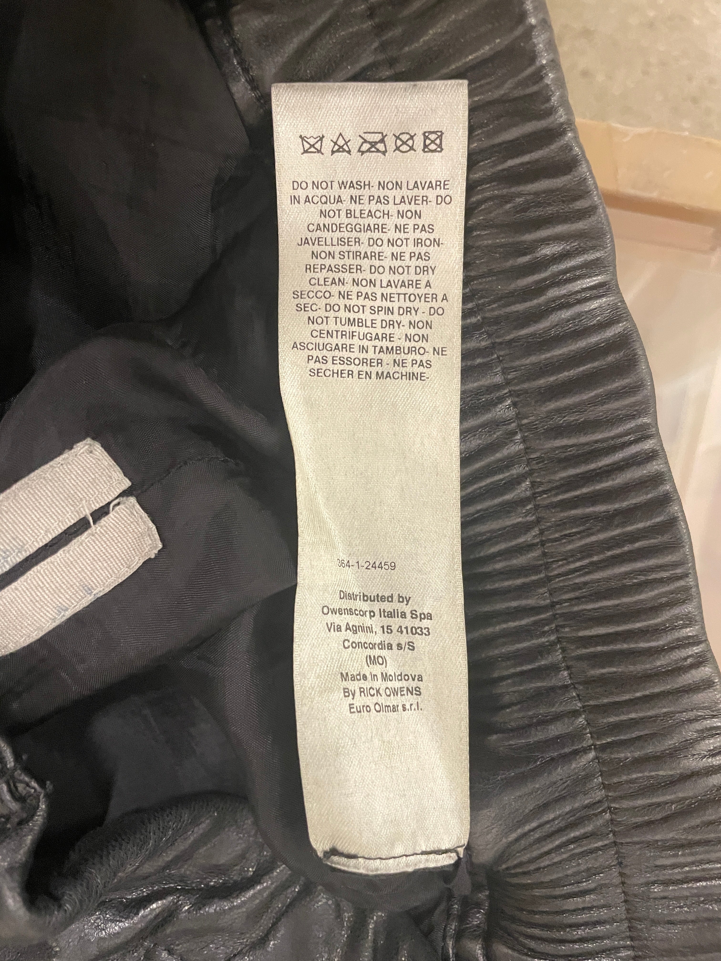 Rick Owens/Skinny Pants/46/Leather/BLK/LEATHER JOGGERS view 6