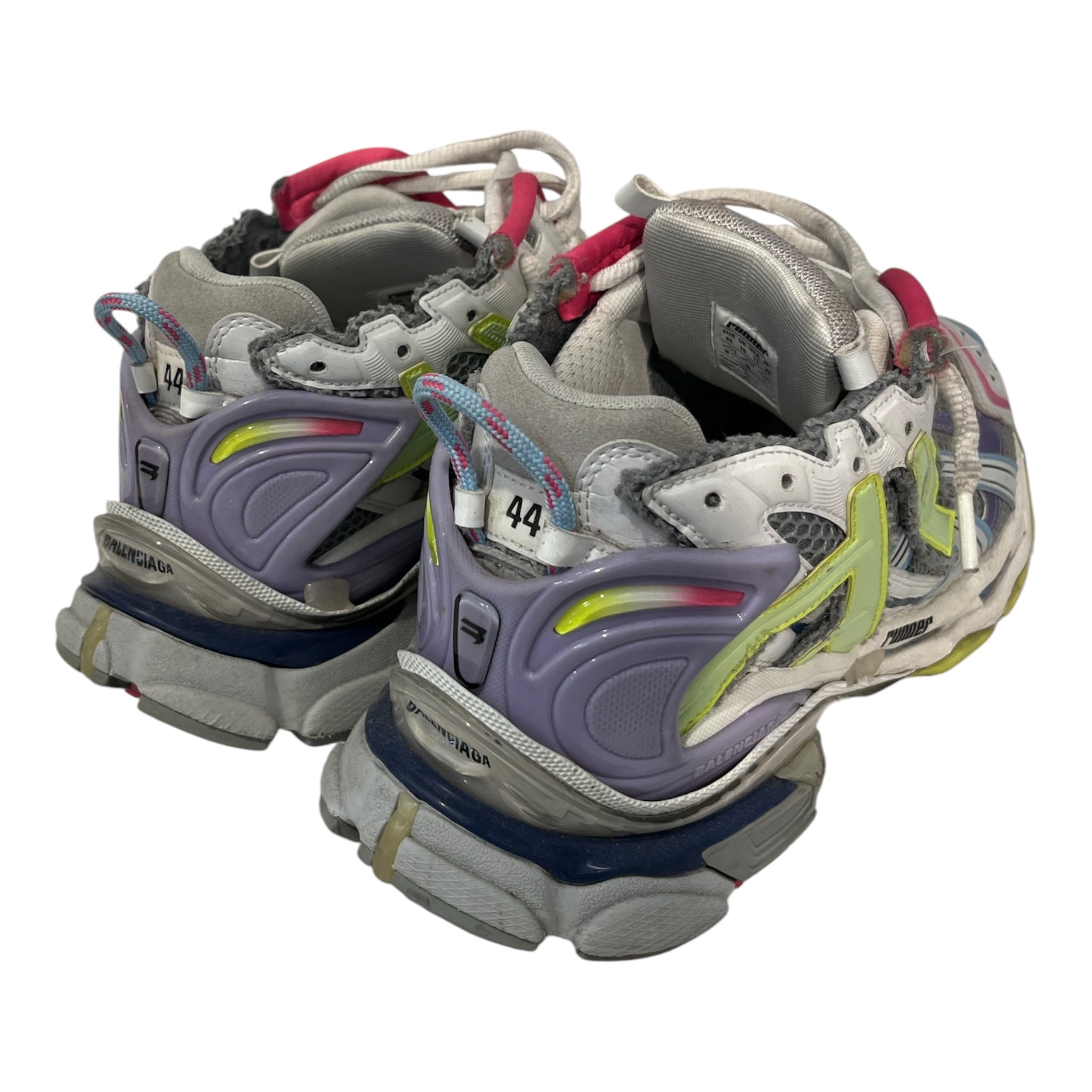 BALENCIAGA/Low-Sneakers/US 11/Polyester/GRY/677403 LIME/PRPL/PINK RUNNER view 2