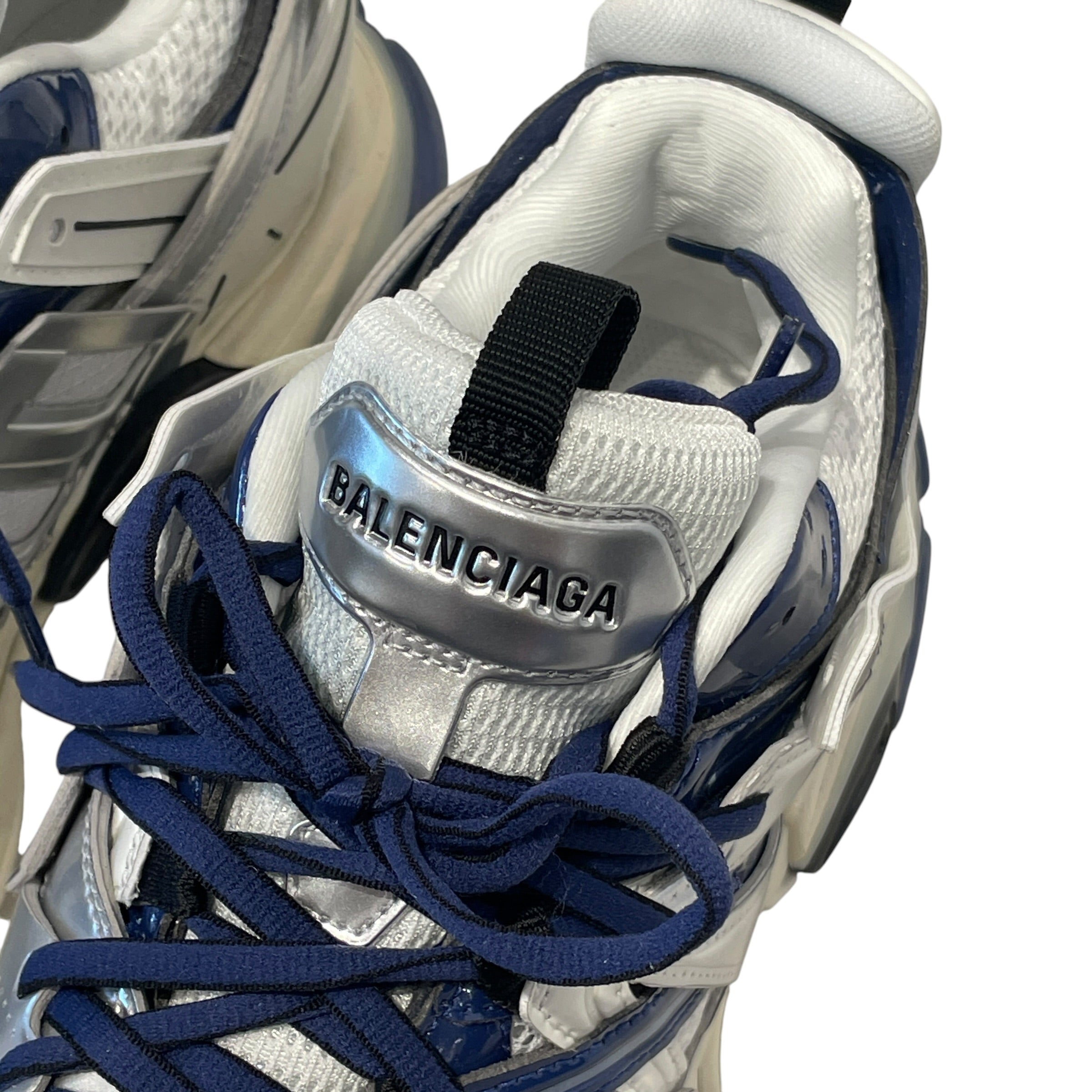 BALENCIAGA/Low-Sneakers/US 6/NVY/TRACK SNEAKER METALLIC SILVER view 3