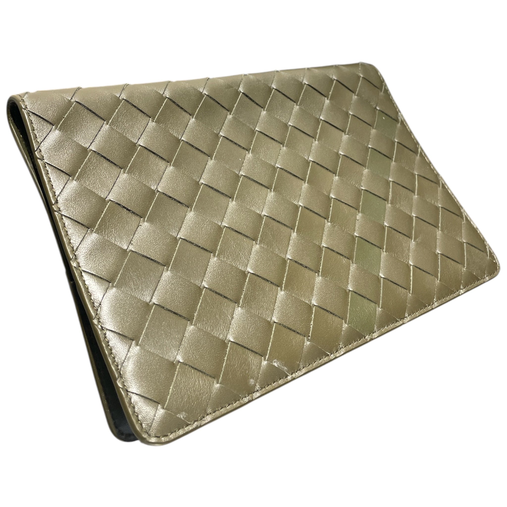 BOTTEGA VENETA/Planner Cover/Leather/KHK/M's/Intrecciato notebook cover view 2