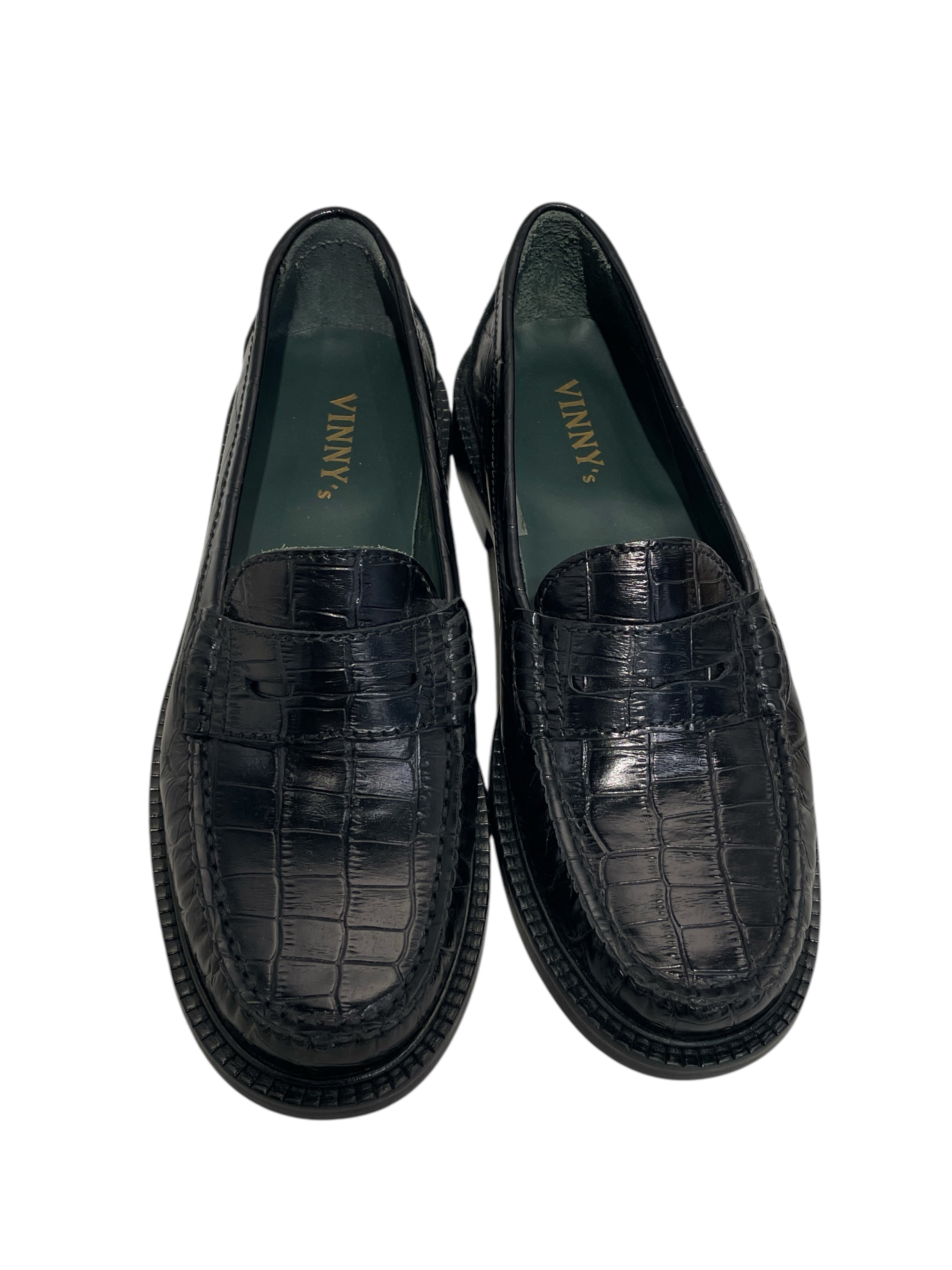 Vintage/Loafers/US 7/Leather/BLK/YARDEE CROC LOAFERS view 4