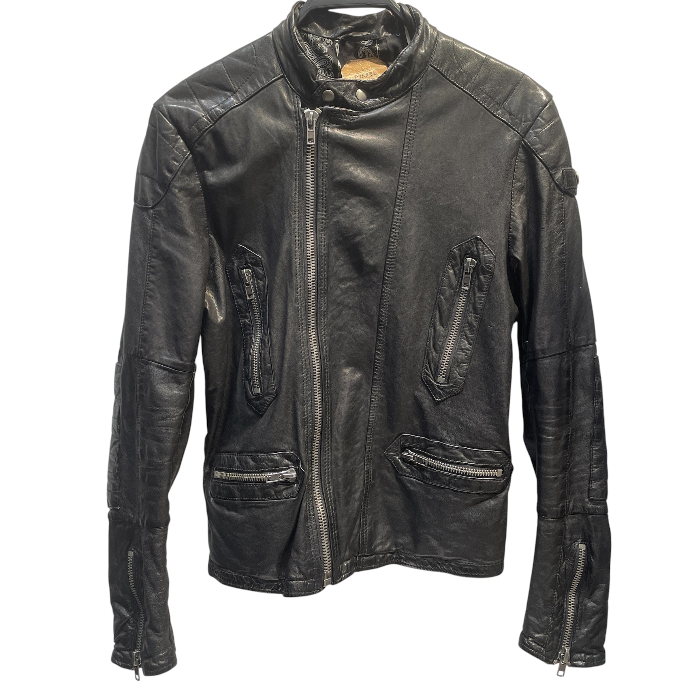 DIESEL/Leather Jkt/S/Leather/BLK/ view 1