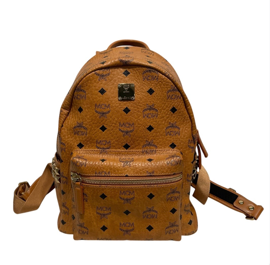 MCM/Backpack/Monogram/Leather/BRW/MCM BACKPACK WITH SPIKES view 1