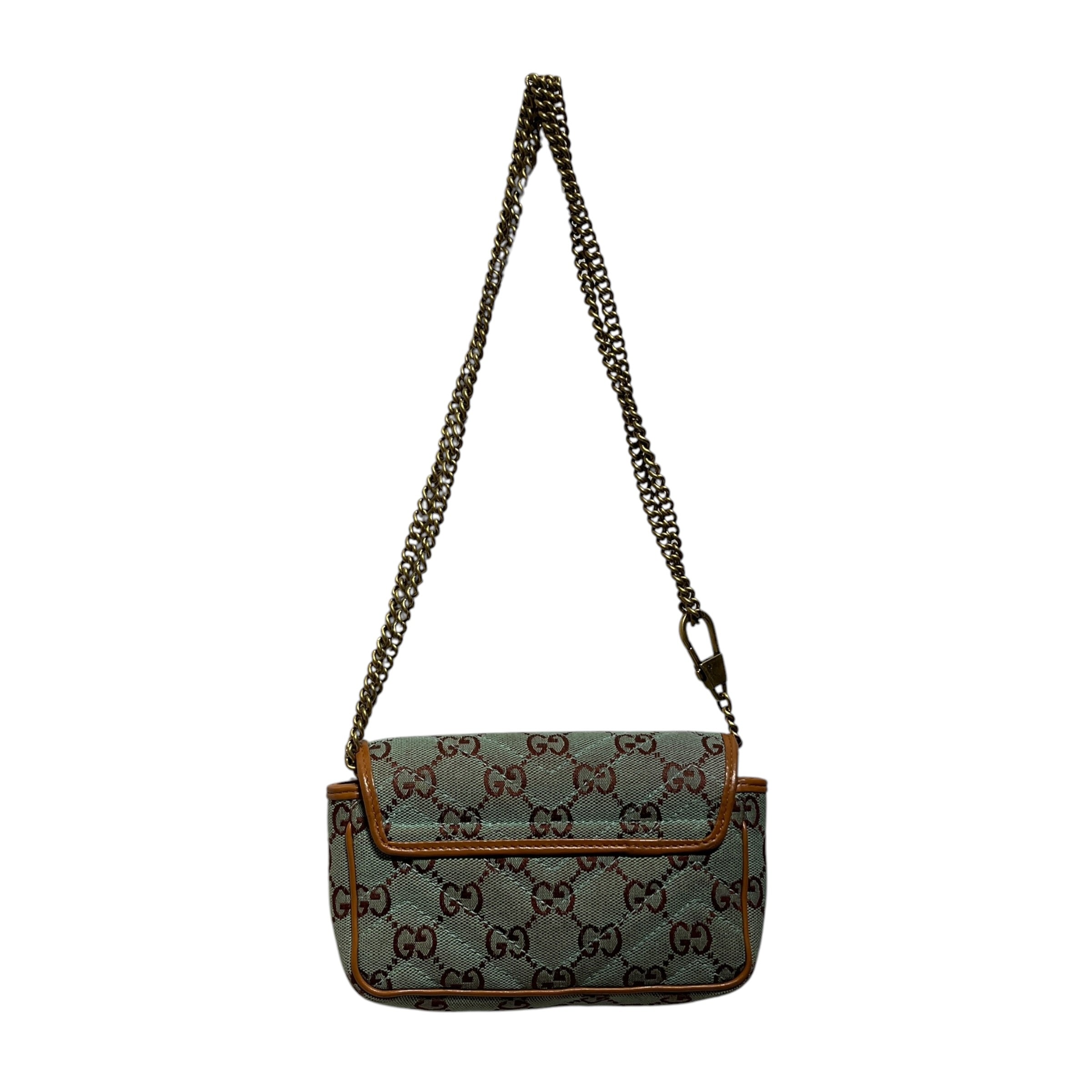 GUCCI/Bag/Monogram/Cotton/BLU/Marmont Super Mini Denim view 2