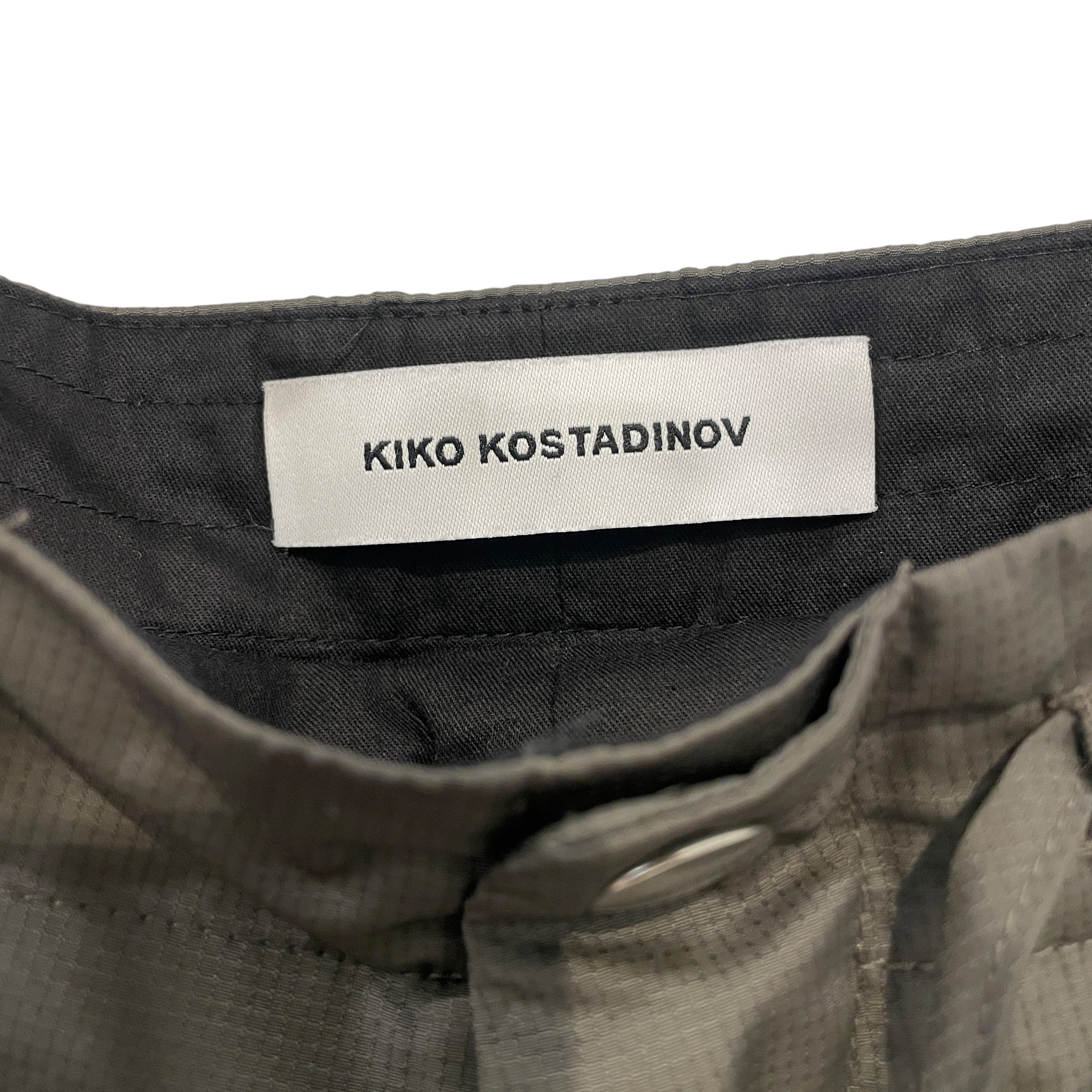 Kiko Kostadinov/Pants/46/Nylon/GRN/EMBROIDERED NYLON CARGO view 5