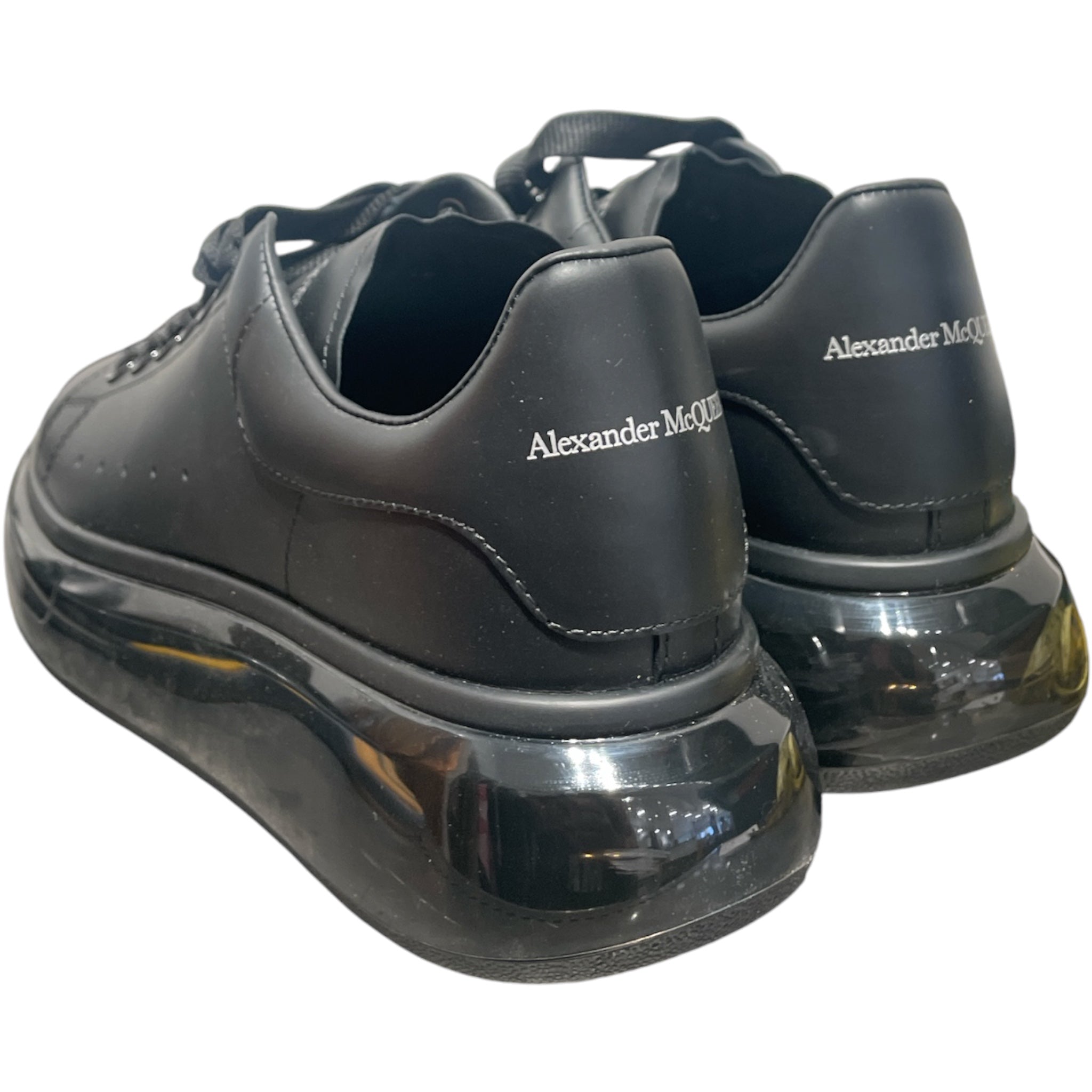 Alexander McQueen/Low-Sneakers/EU 40/Leather/BLK/all black view 2