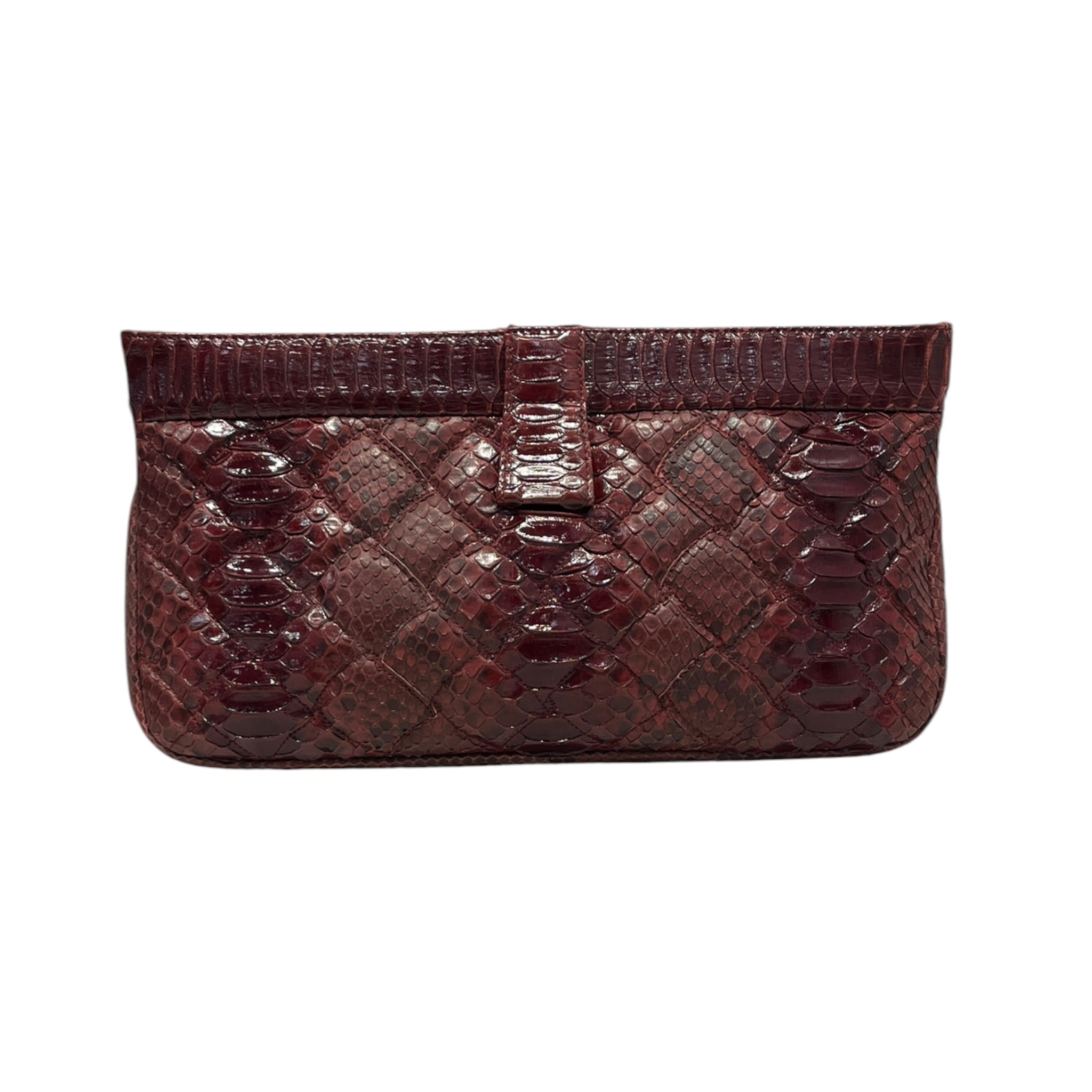 BOTTEGA VENETA/Clutch Bag/Animal Pattern/Leather/BRD/VIBIO CLUTCH PYTHON LEATHER view 1