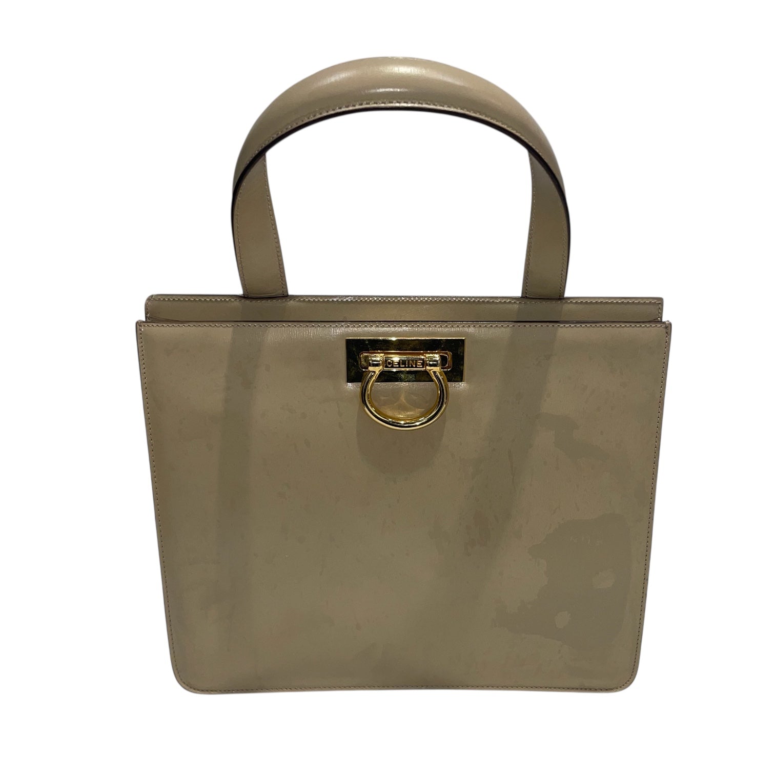 CELINE/Hand Bag/Leather/CRM/GLD CLASP view 2