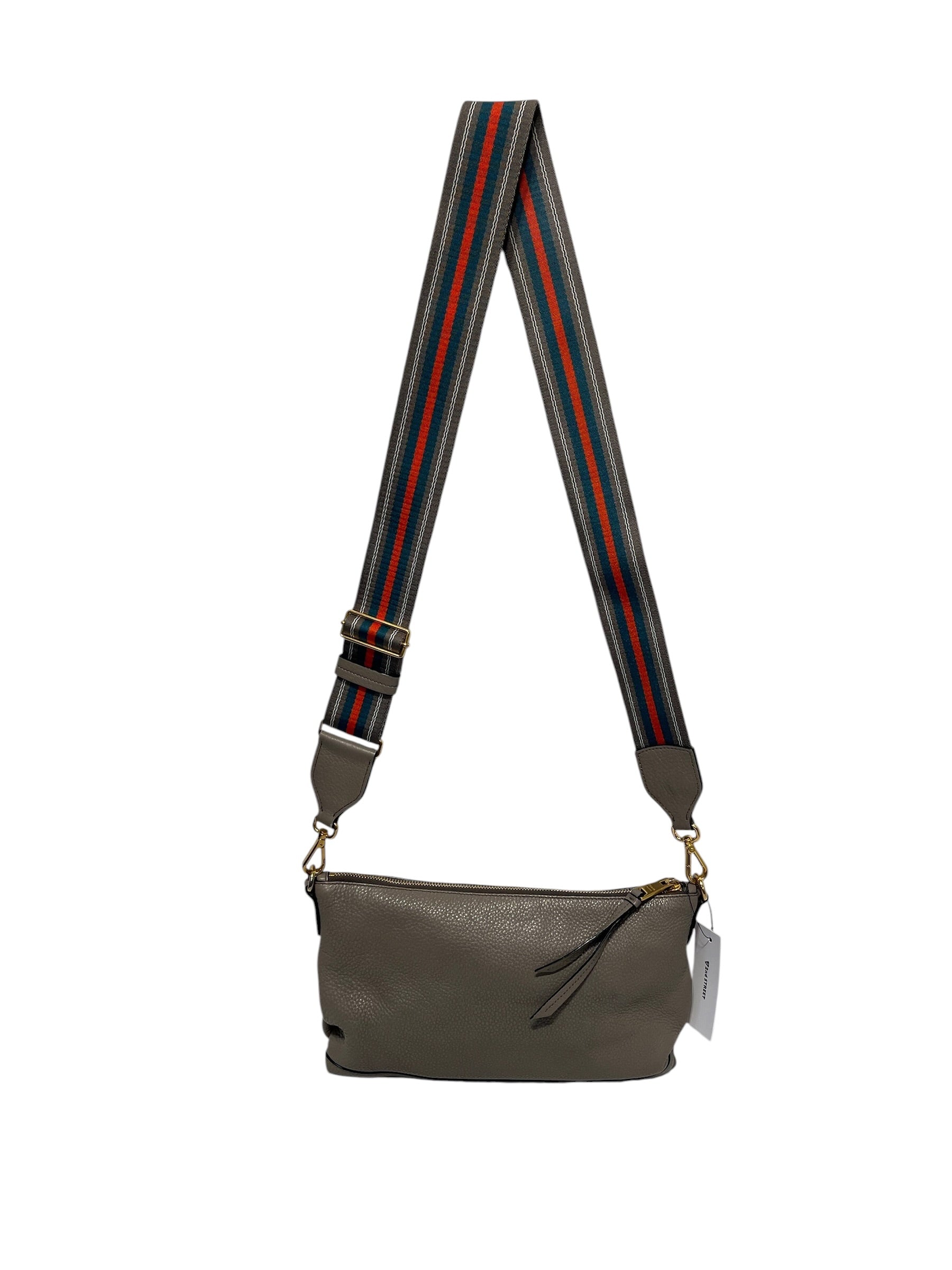 PRADA/Cross Body Bag/Leather/GRY/Pebbled leather cross body view 3