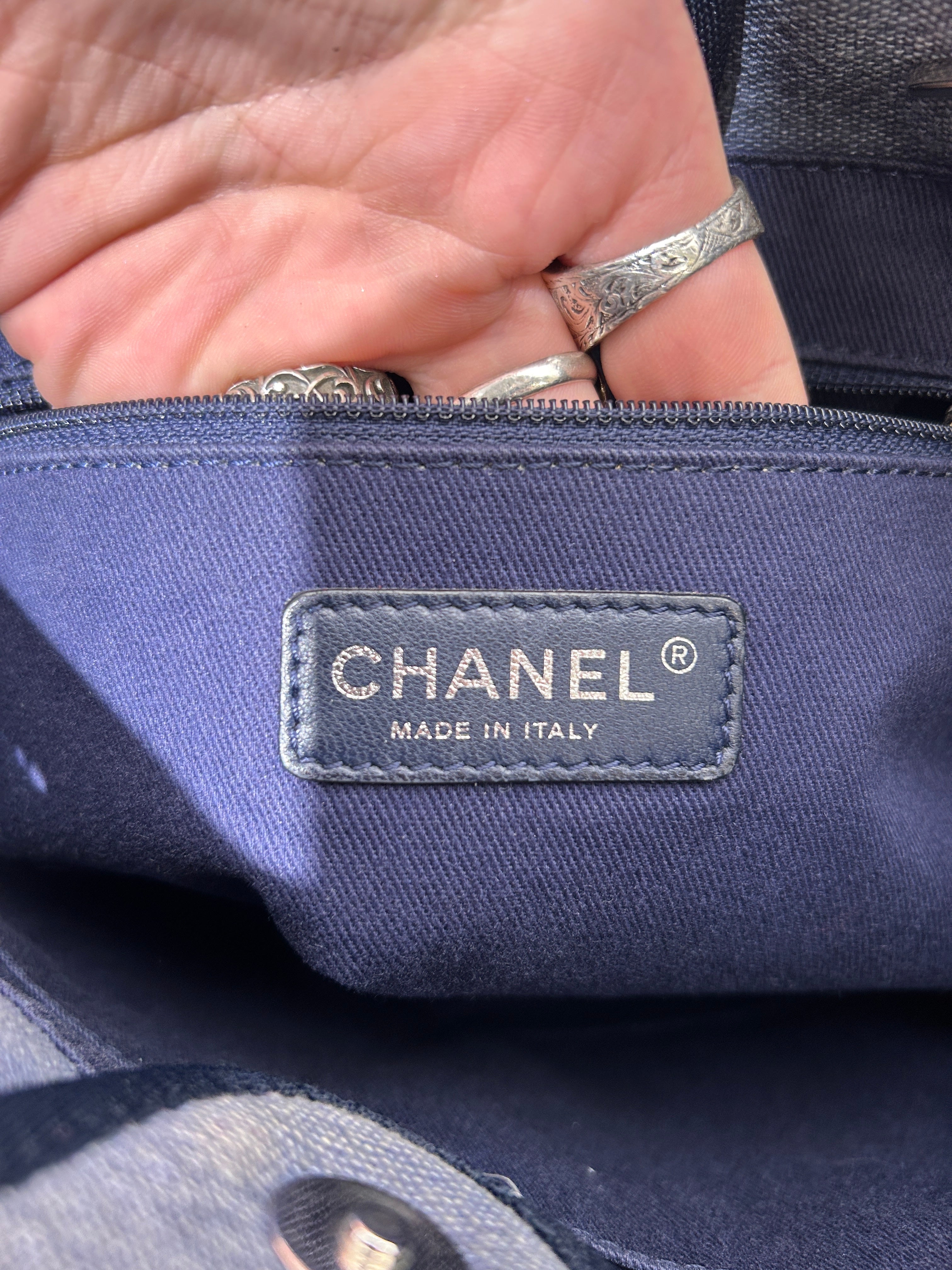 CHANEL/Tote Bag/BLU/Deauville view 5