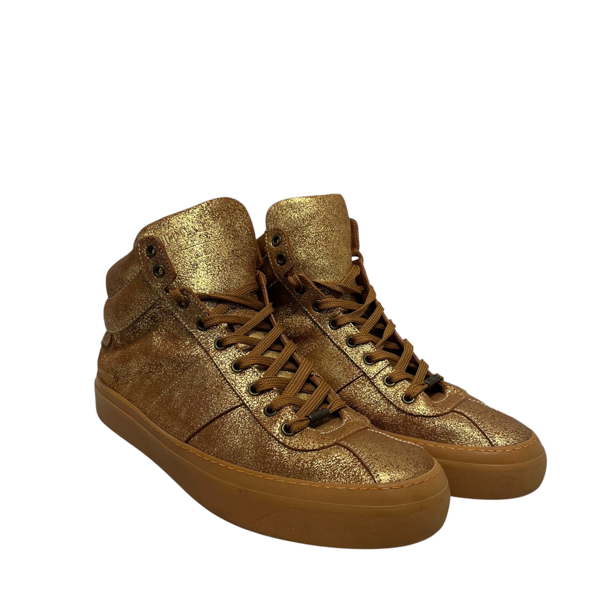 JIMMY CHOO/Hi-Sneakers/EU 45/Iridescent/GLD/BELGRAVIA GOLD HIGHTOP SNEAKER view 1