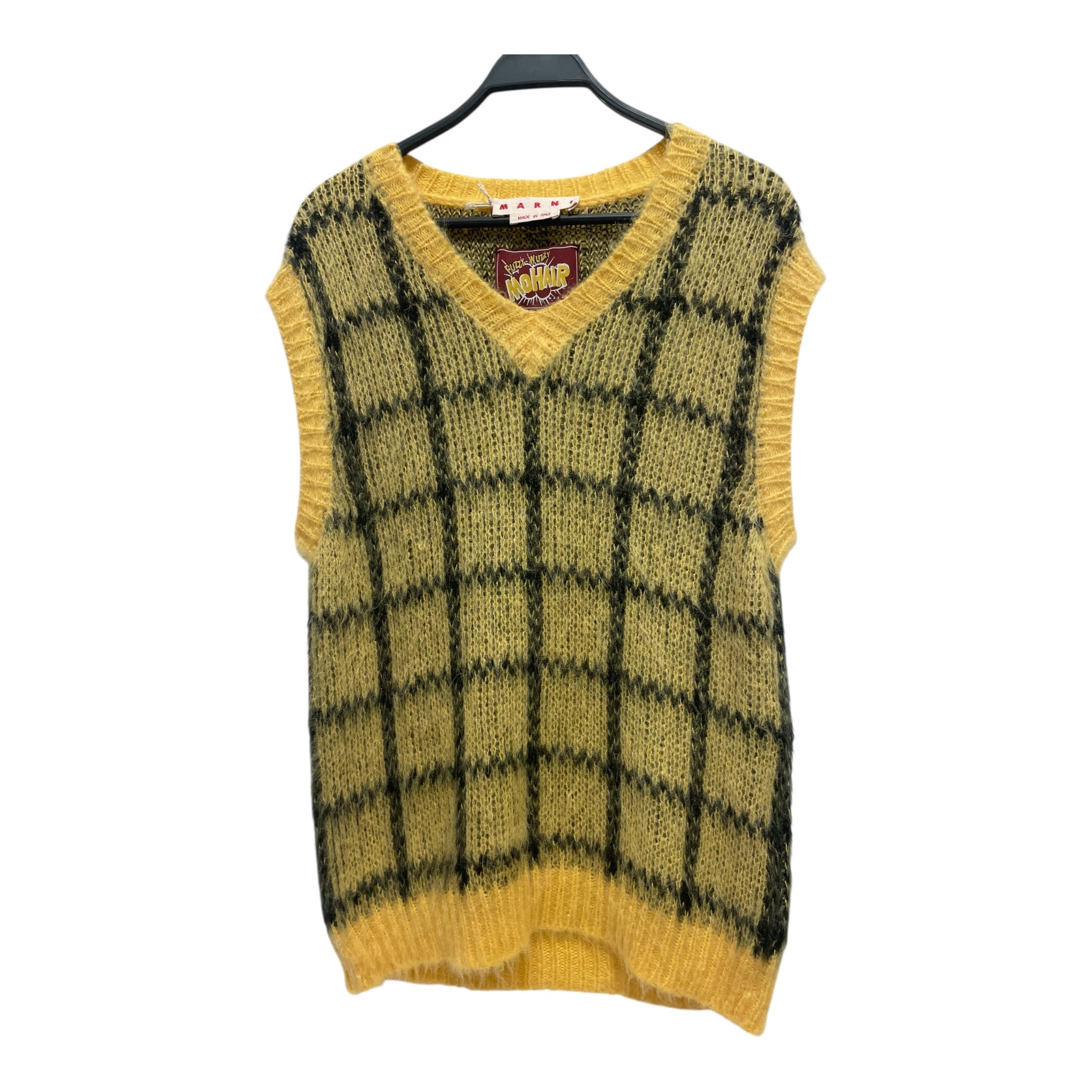 MARNI/Vest/48/Plaid/Mohair/YEL/FUZZY WUZZY view 1