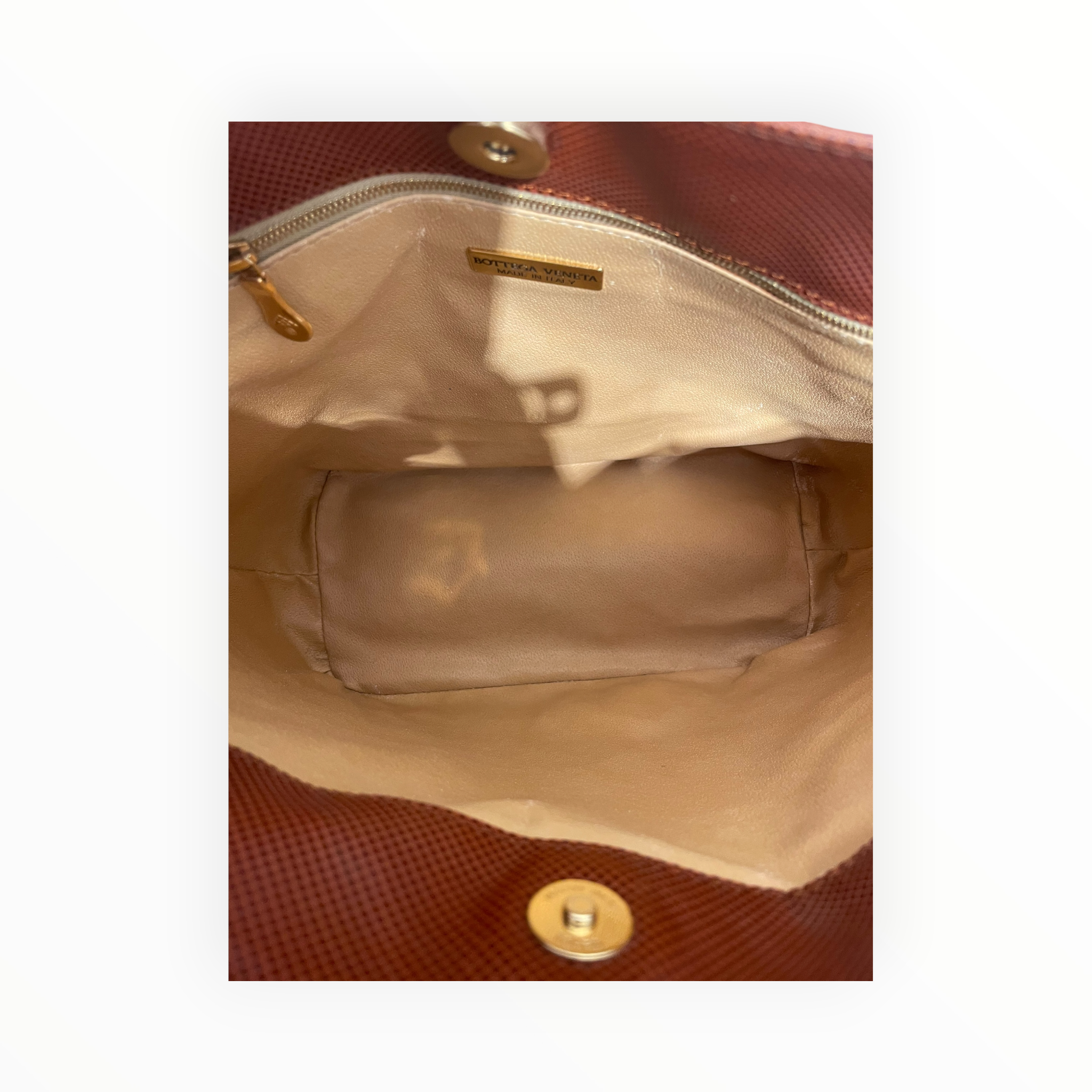 BOTTEGA VENETA/Hand Bag/Leather/BRW/VINTAGE W/ GOLD HARDWARE view 4