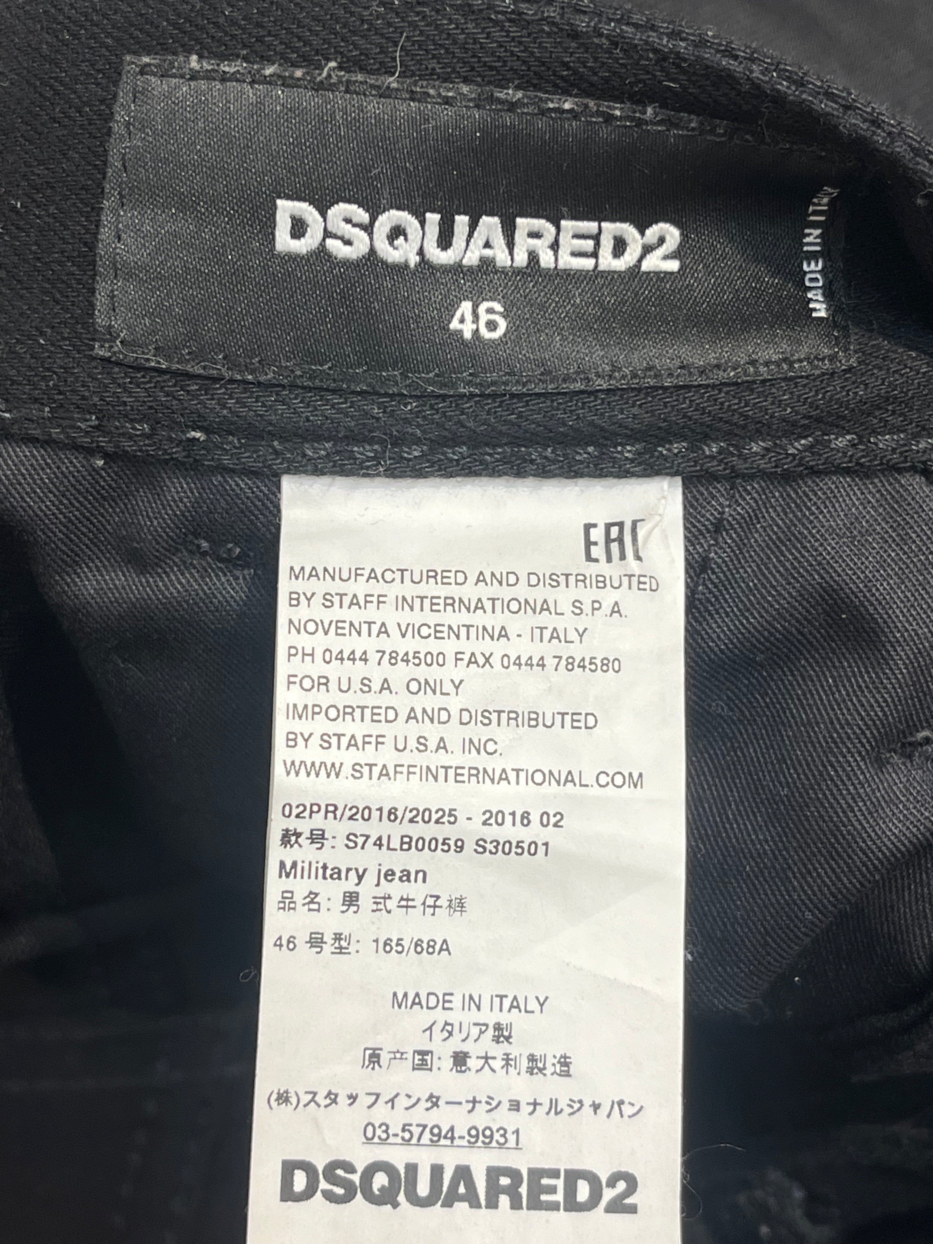 DSQUARED2/Pants/46/Cotton/BLK/BONDAGE PUNK PANTS view 3