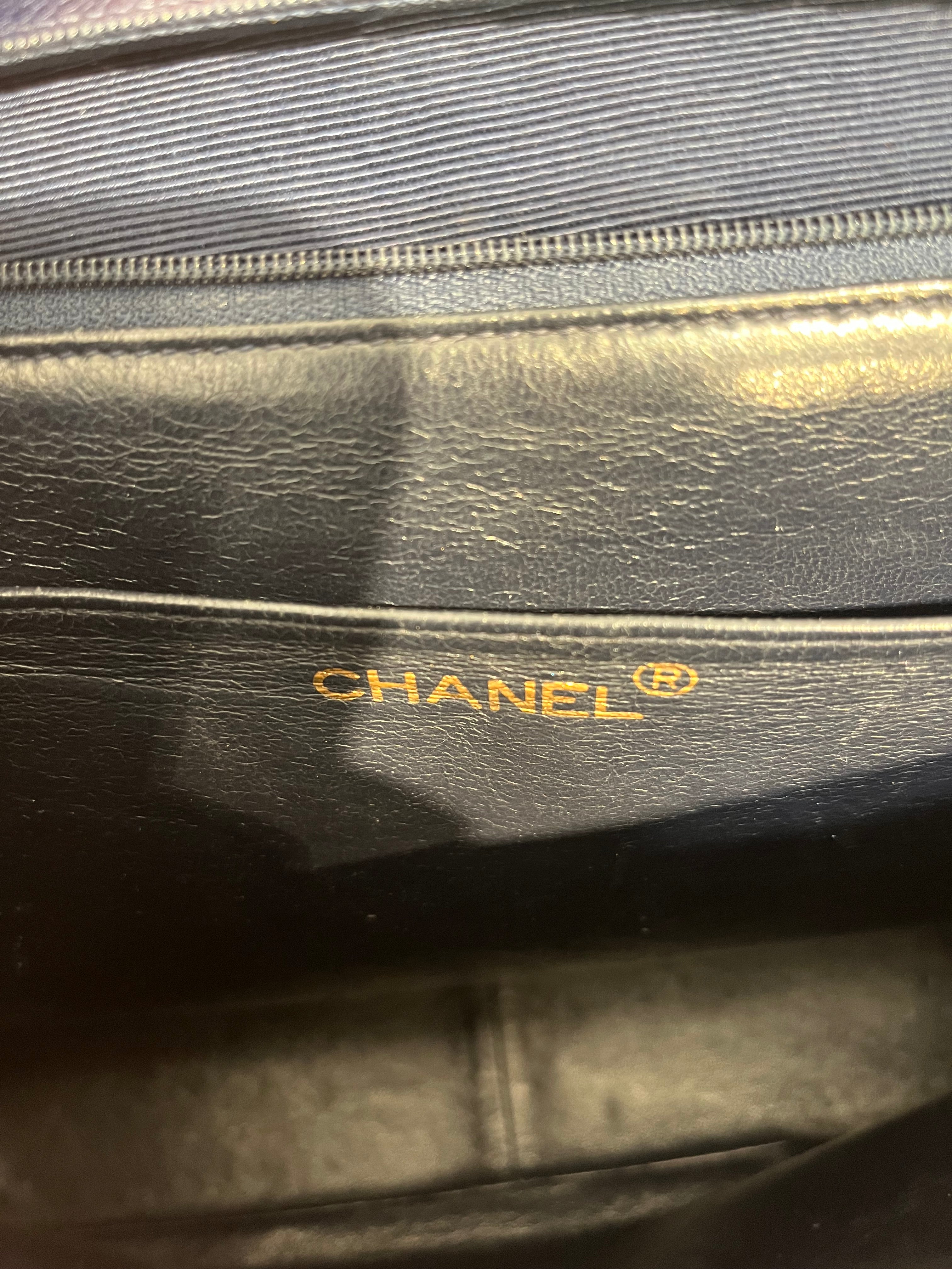 CHANEL/Bag/Leather/NVY/CAVIAR LEATHER KISS LOCK BAG view 6