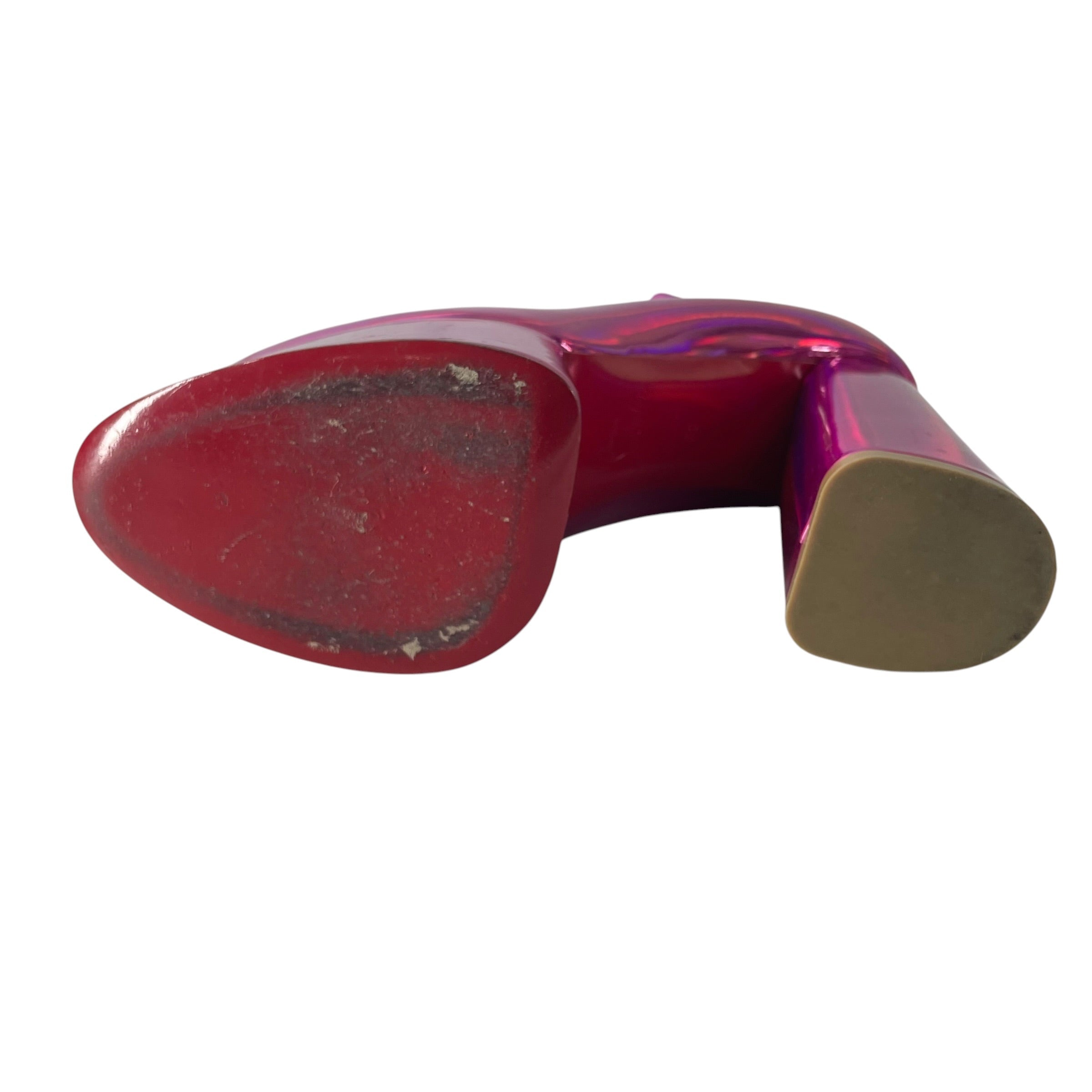Christian Louboutin/Heels/EU 38/Cotton/PNK/CHRISTIAN LOUBOUTIN PINK HEELS view 4