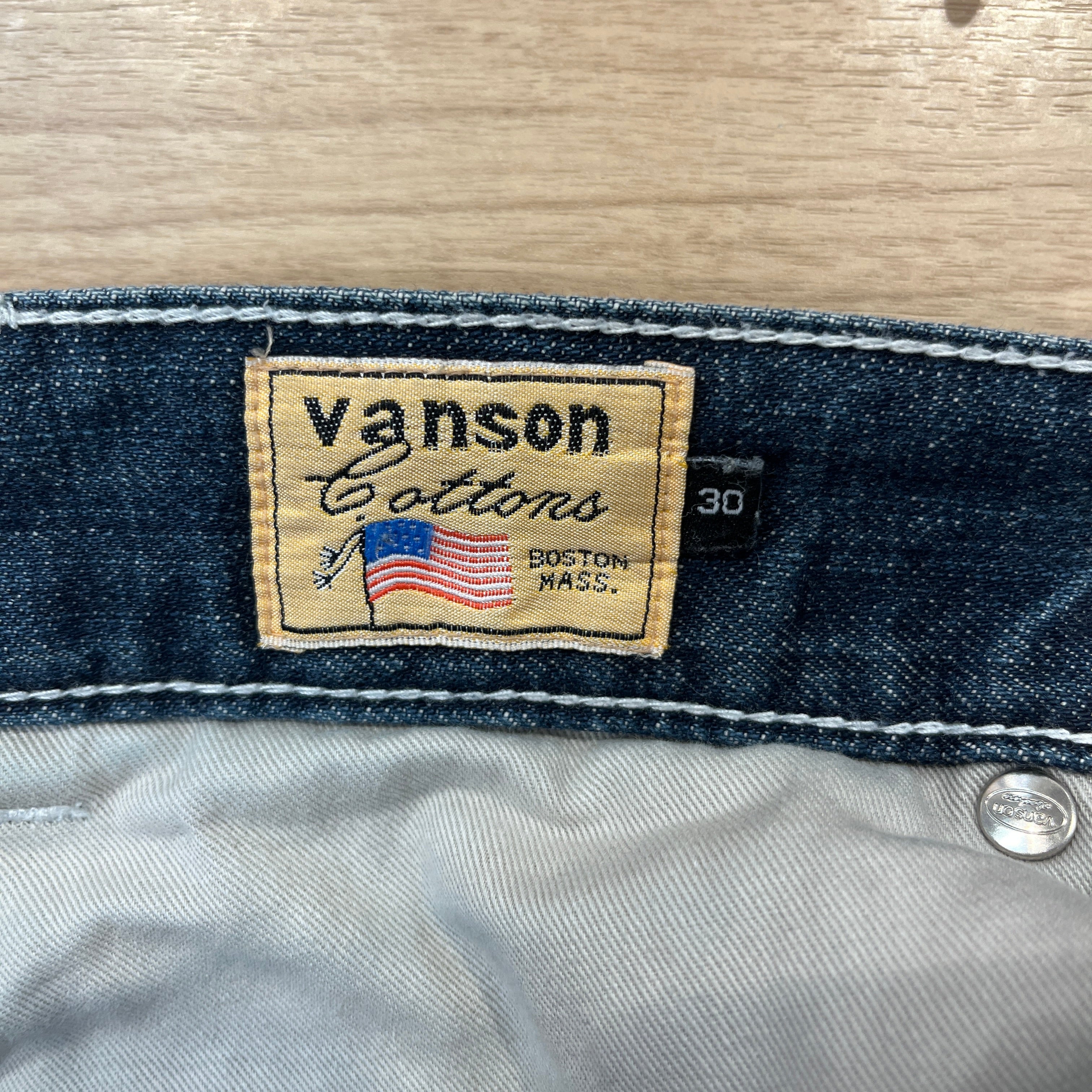 VANSON/Straight Pants/30/Denim/IDG/Graphic/Winged Skull view 3