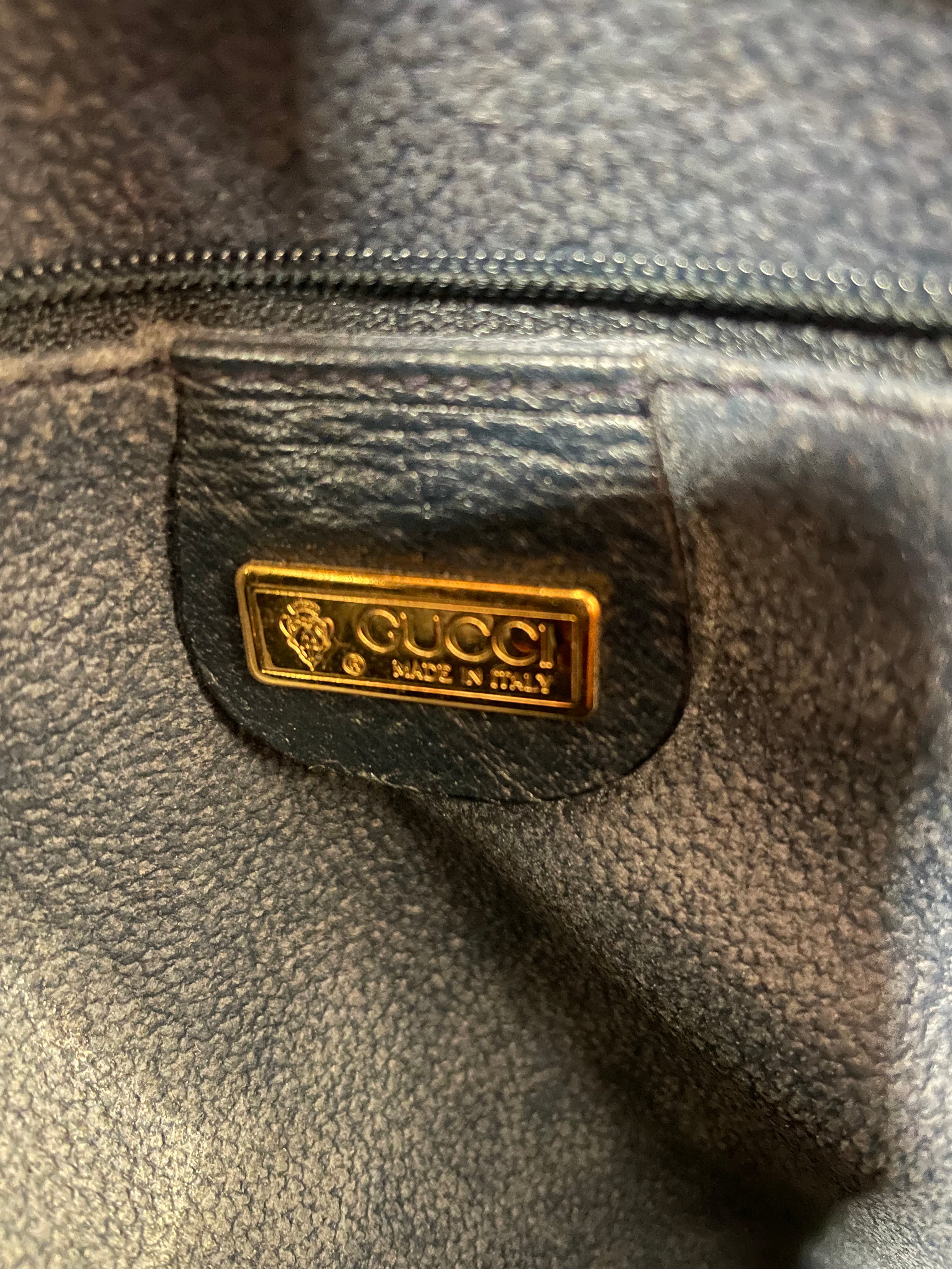 GUCCI/Bag/Monogram/Leather/BLU/GG Supreme top-handle view 3