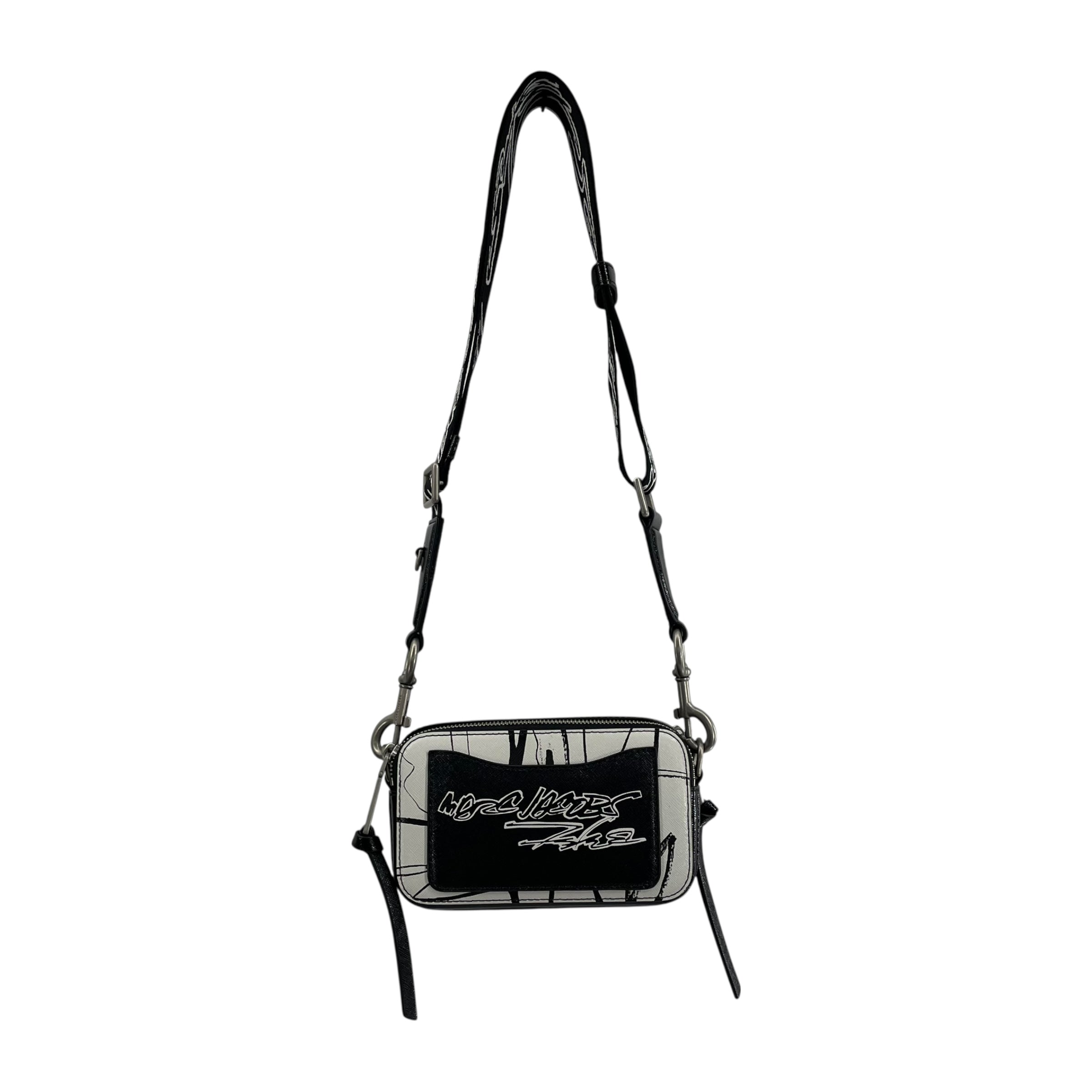 MARC JACOBS/Cross Body Bag/Graphic/Leather/WHT/futura collab view 2