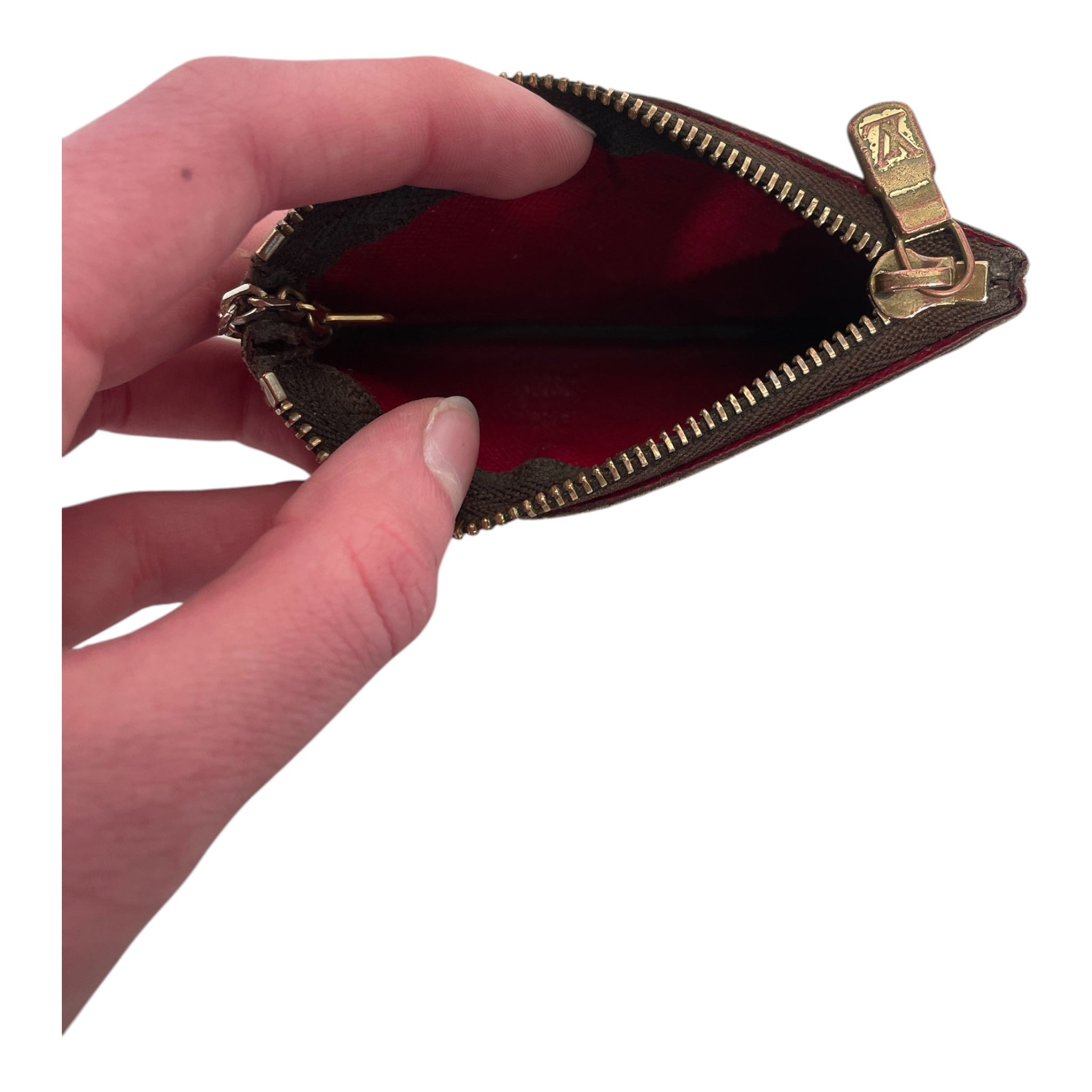 LOUIS VUITTON/Coin Wallet/Monogram/Leather/BRW/Cerises Key Pouch view 3