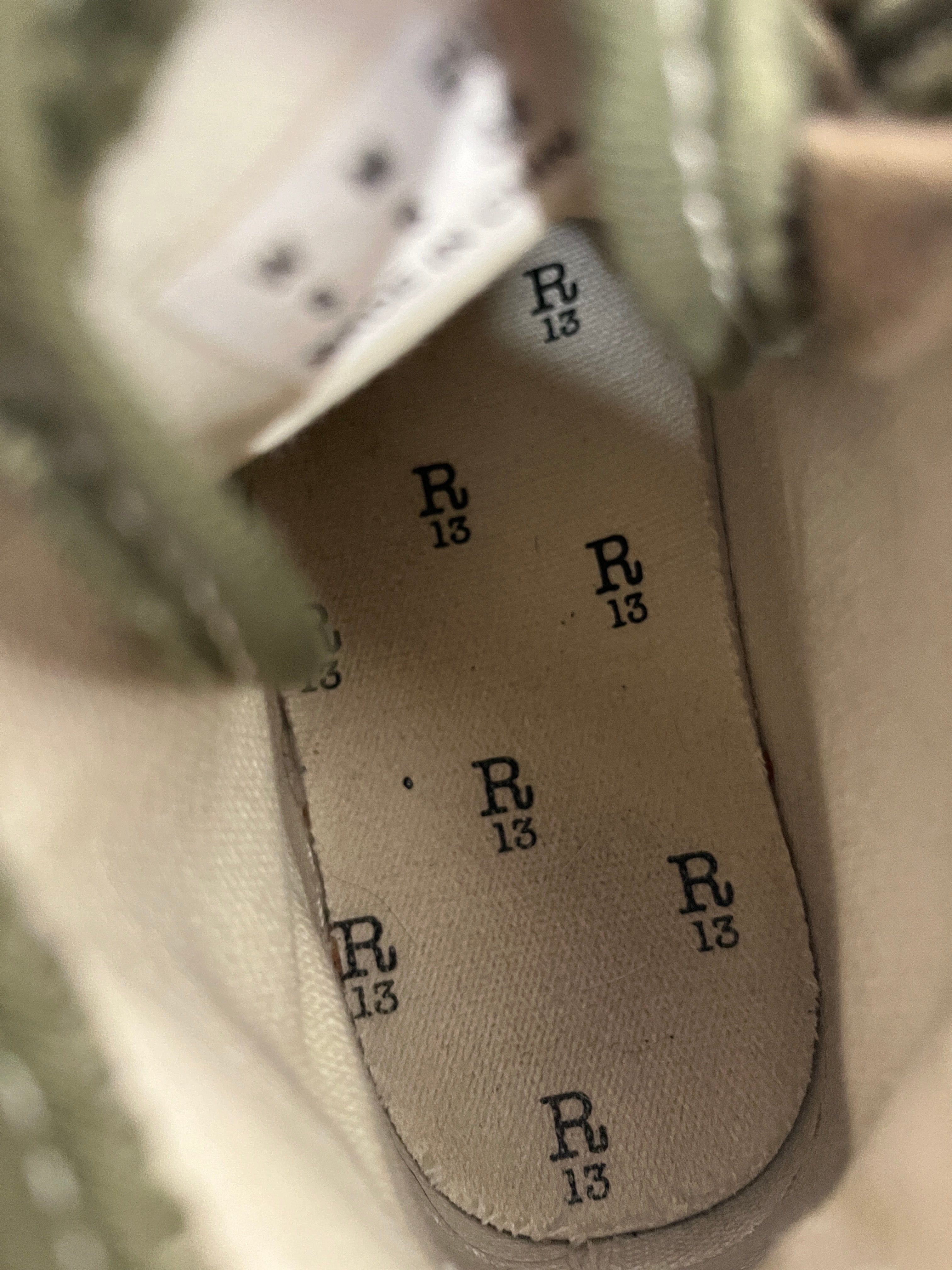 R13/Hi-Sneakers/US 8/Cotton/KHK/Army canvas beige laces view 3