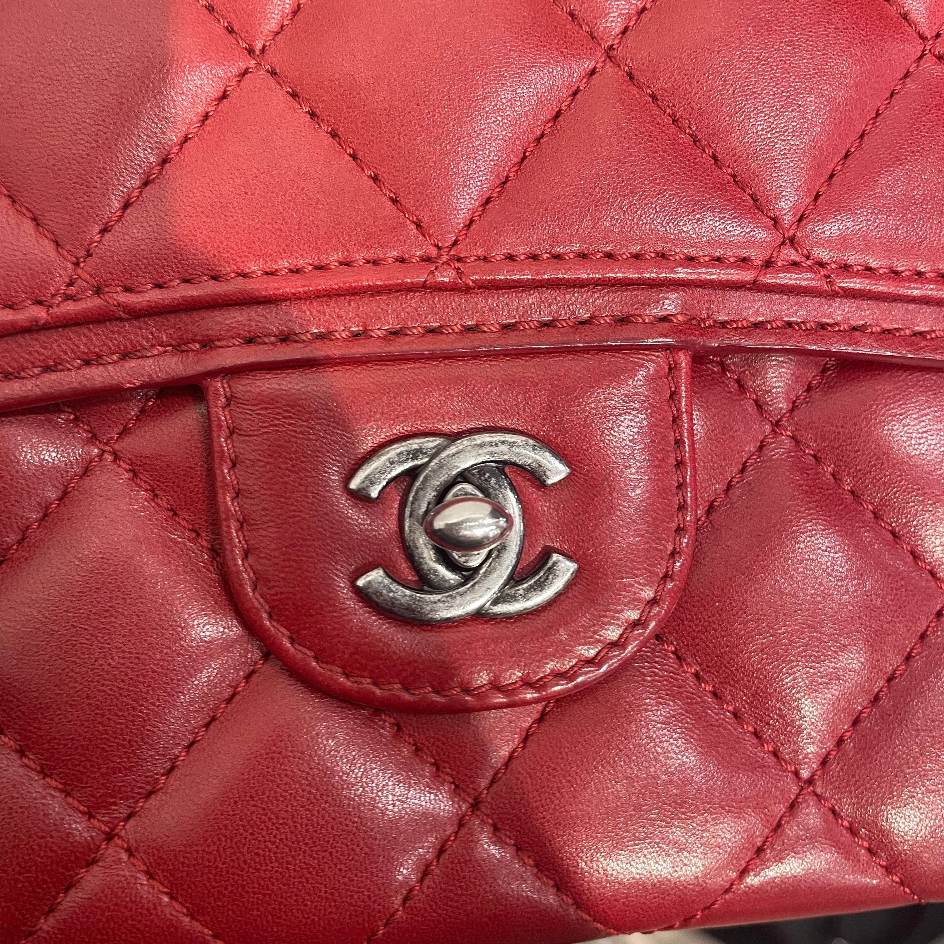 CHANEL/Cross Body Bag/Leather/BRD/QUILTED DIAMOND SMALL FLAP BAG view 7