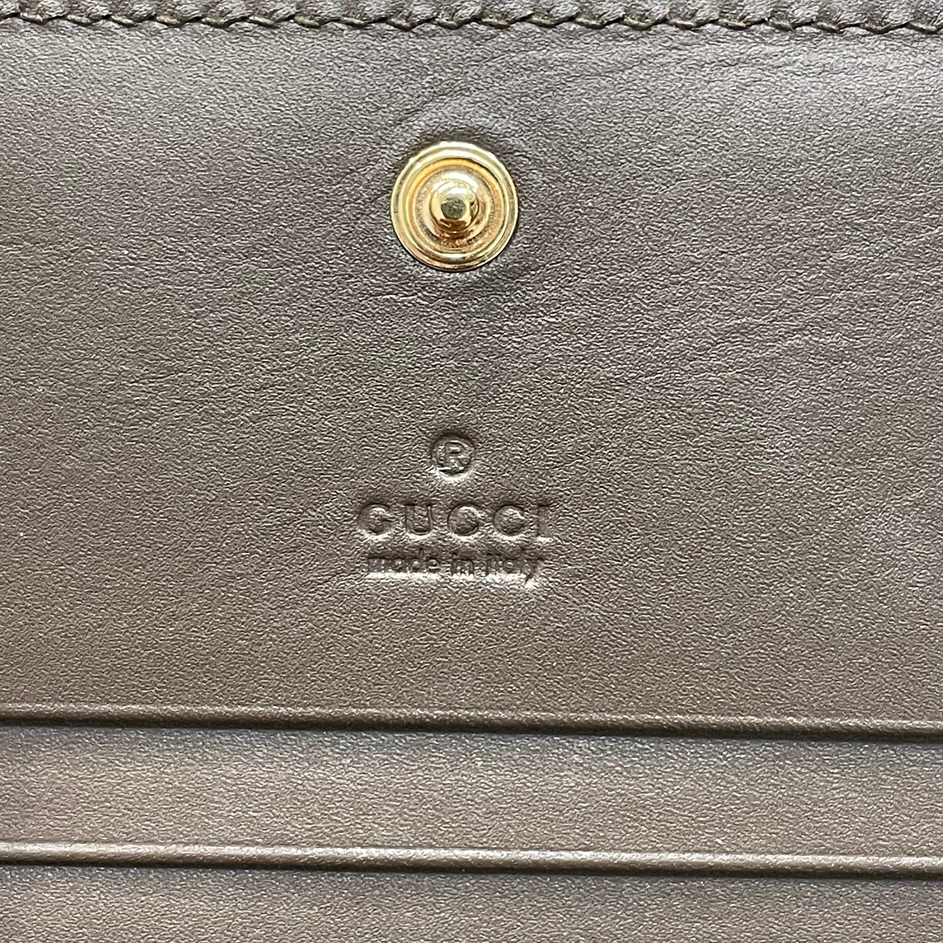 GUCCI/Bifold Wallet/Monogram/Leather/GRY/M's/ view 6
