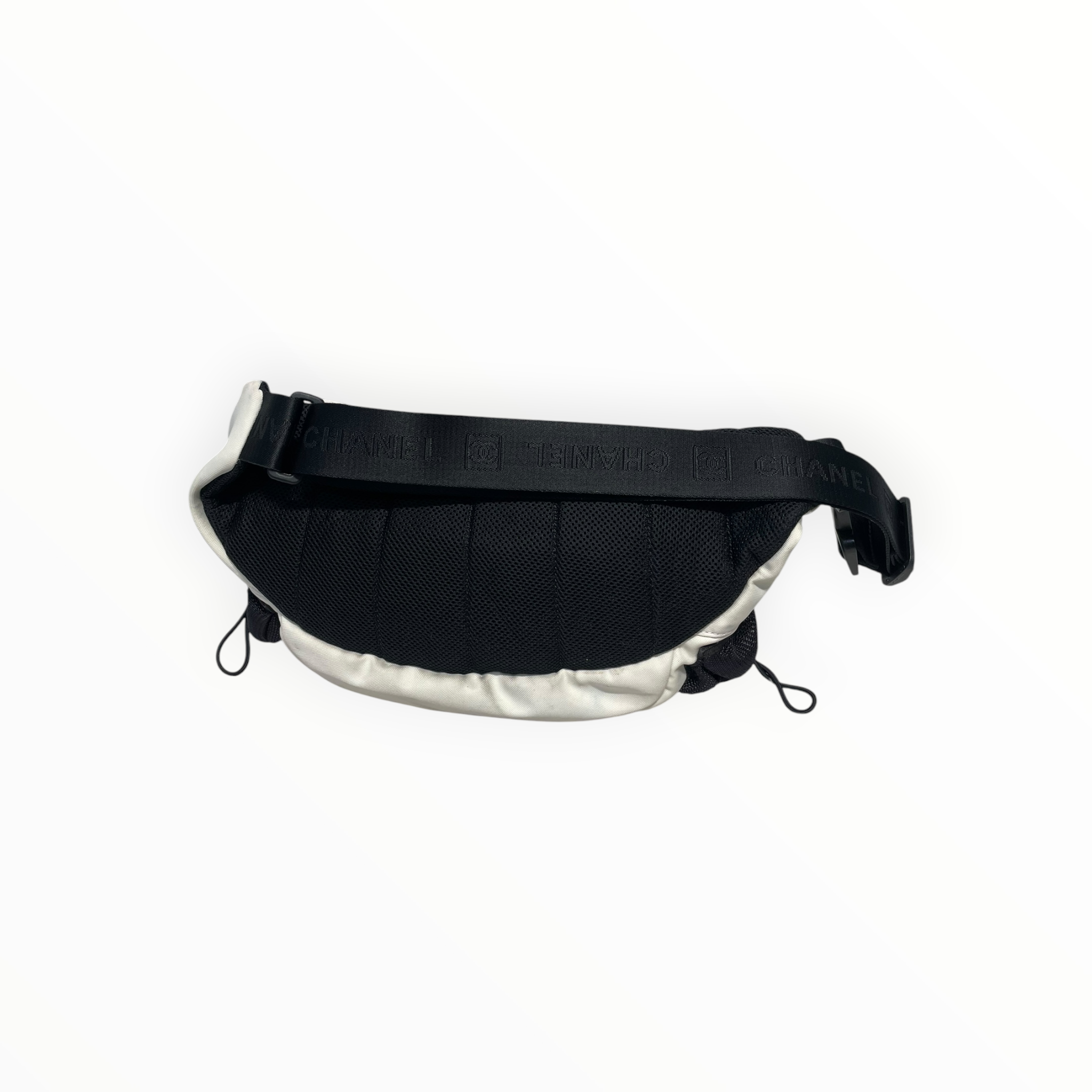 CHANEL/Cross Body Bag/Cotton/WHT/FANNY BAG view 2