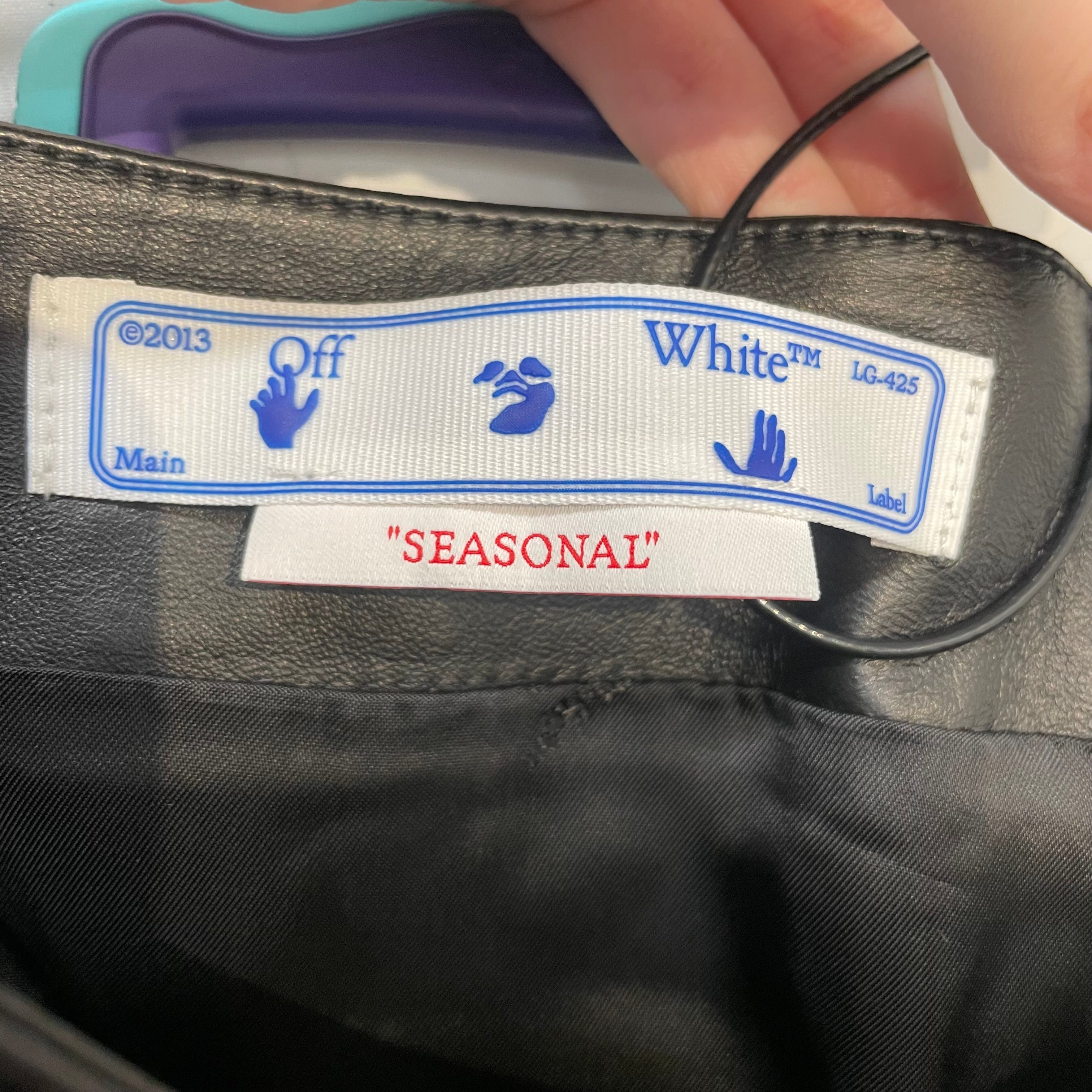 OFF-WHITE/Skirt/40/Leather/BLK/Twist Mini view 3