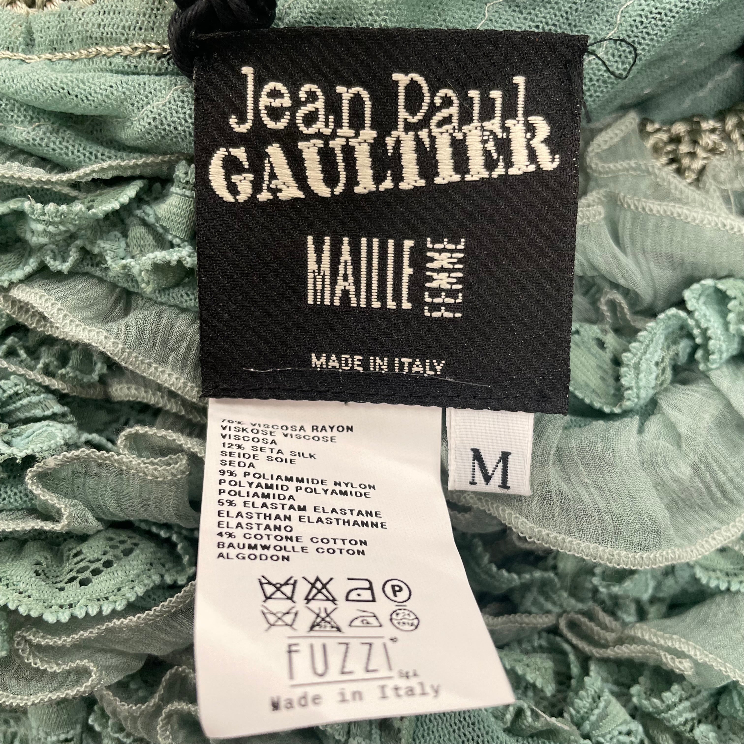 Jean Paul Gaultier/Blouse/M/Nylon/GRN/Flare Sleeve/ view 3