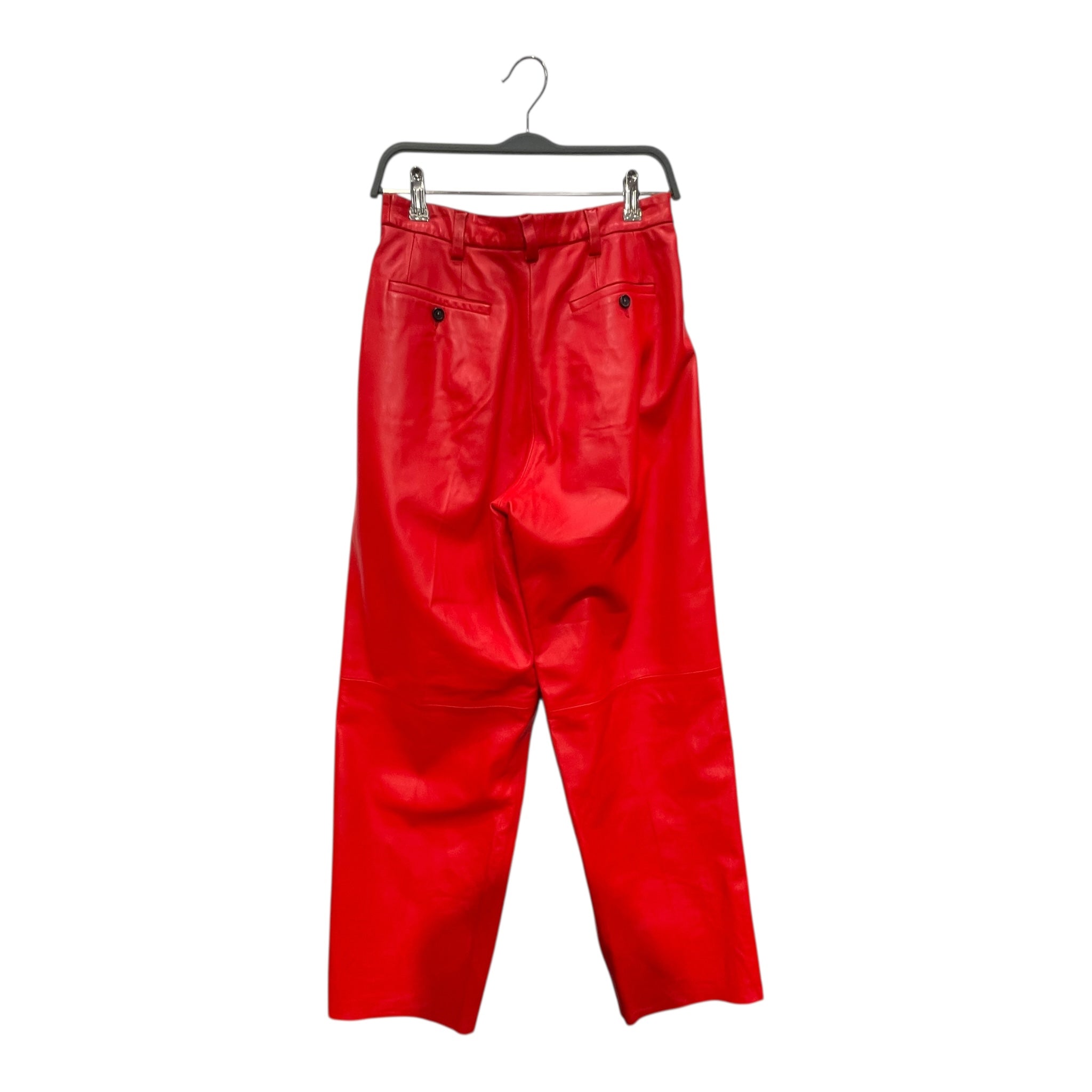 MARNI/Straight Pants/40/Leather/RED/PLEATED LEATHER PANT view 2