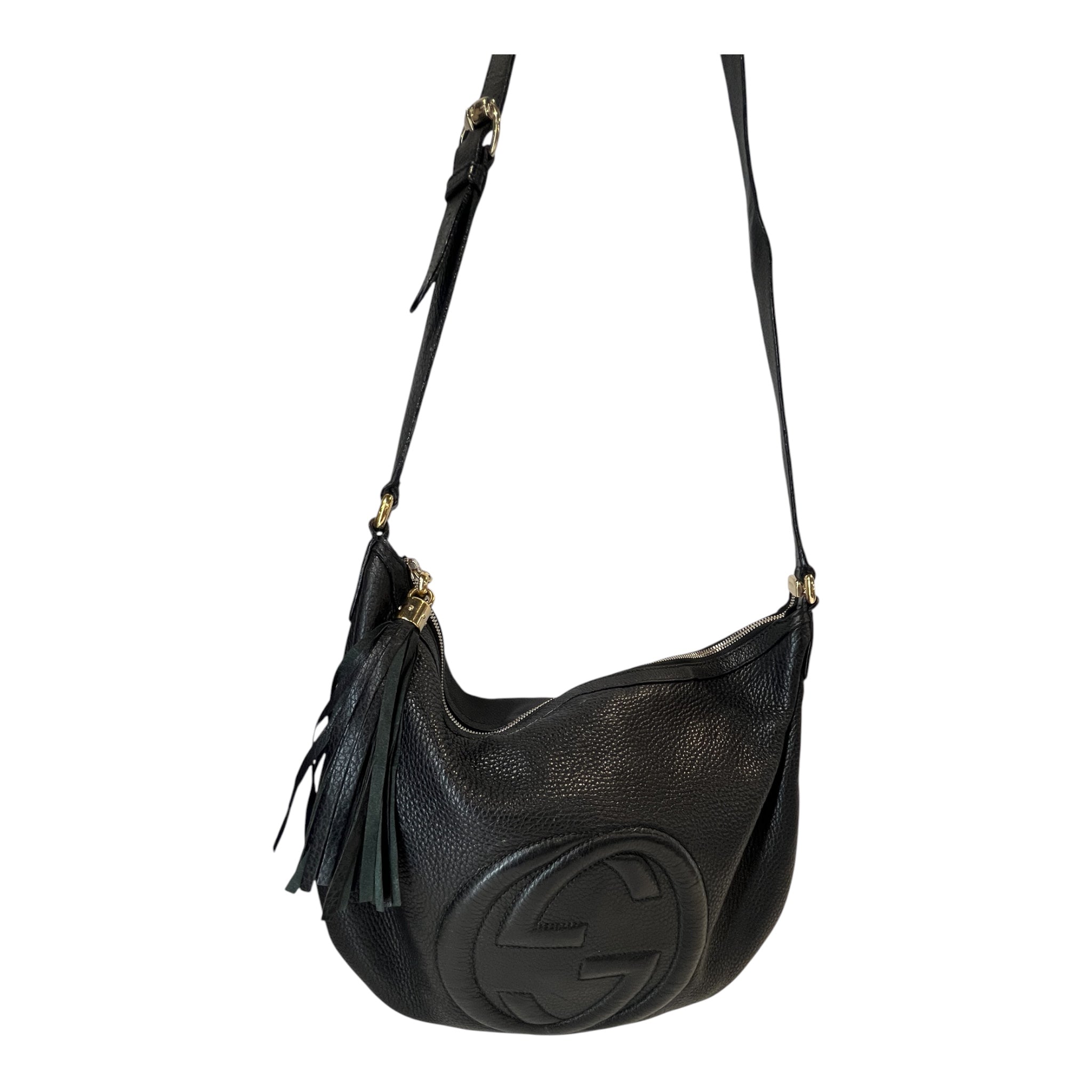 GUCCI/Hand Bag/Leather/BLK/SOHO HOBO MEDIUM view 1