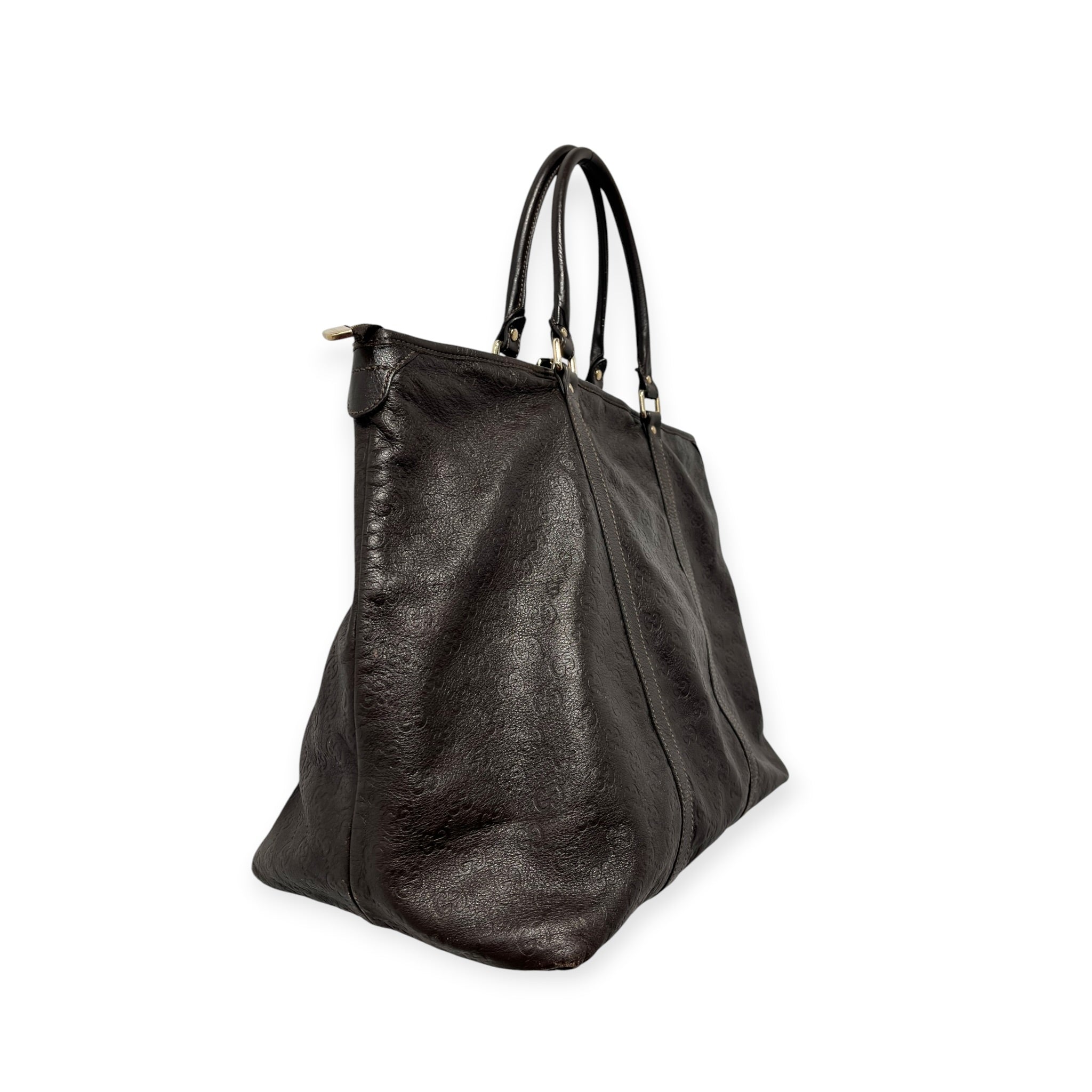 GUCCI/Tote Bag/All Over Print/Leather/BRW/GUCCISSIMA LEATHER TOTE view 4