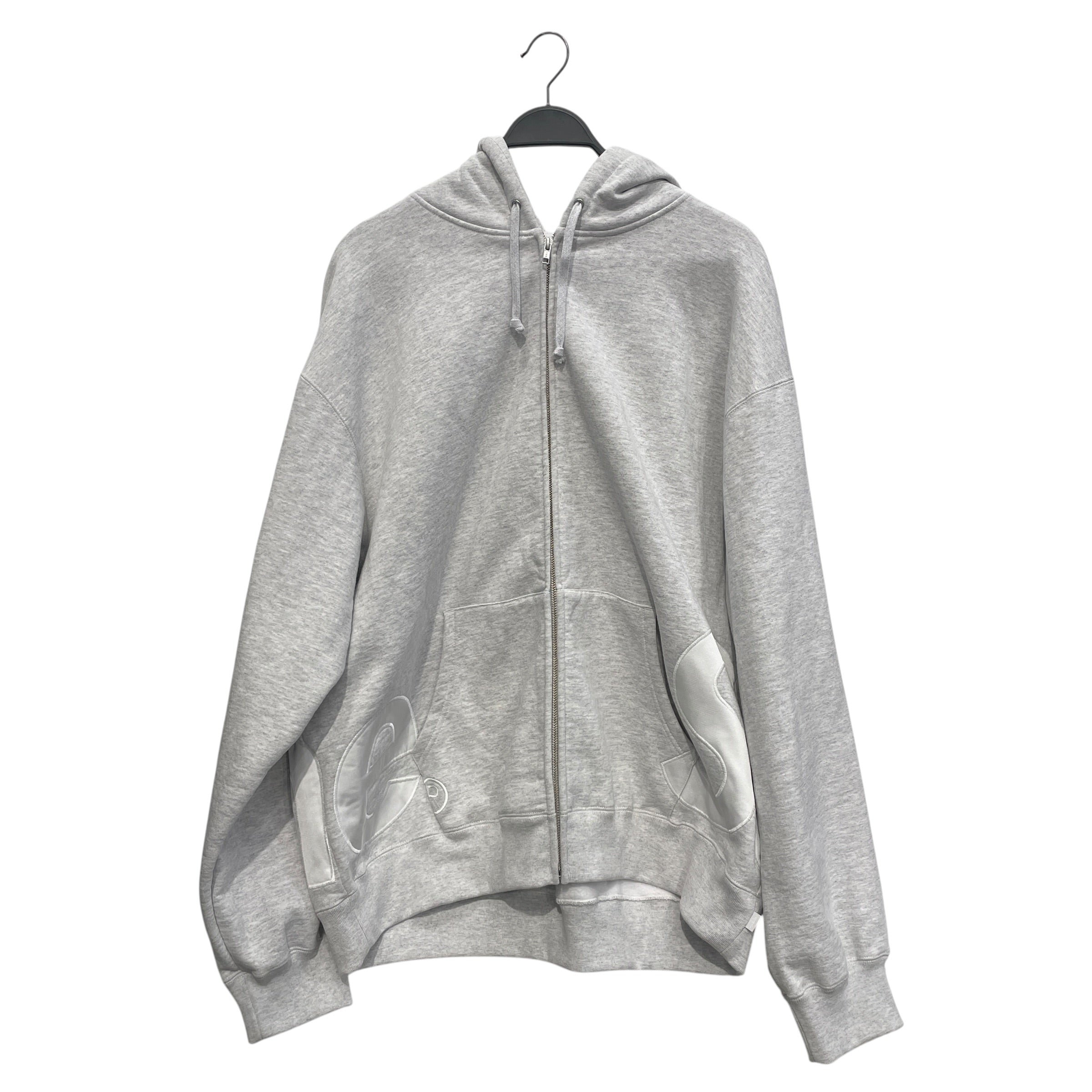 Supreme/Zip Up Hoodie/XXL/Cotton/GRY/SUPREM LOGO ZIP UP view 1