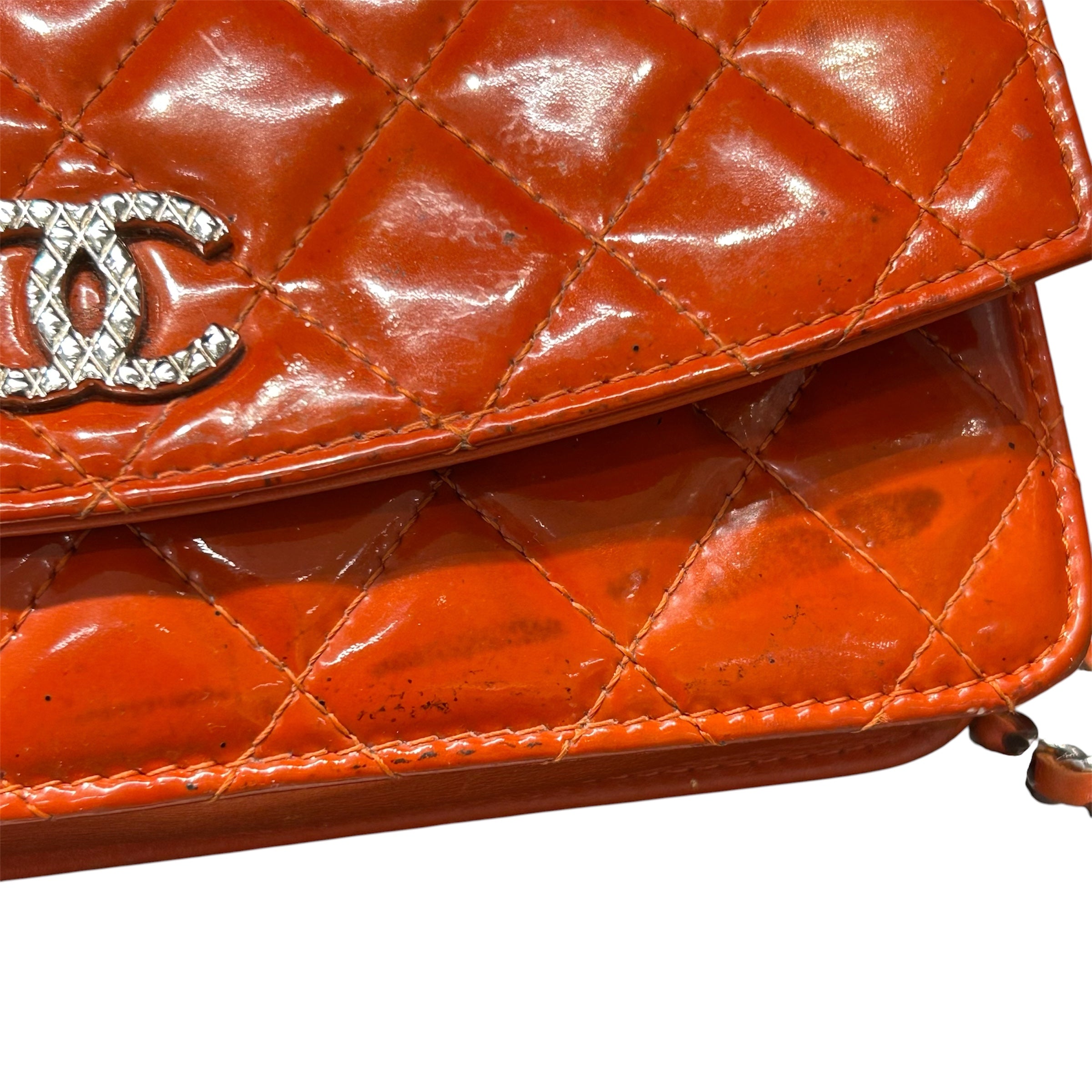 CHANEL/Cross Body Bag/Leather/ORN/BRILLIANT QUILTED WALLET view 7