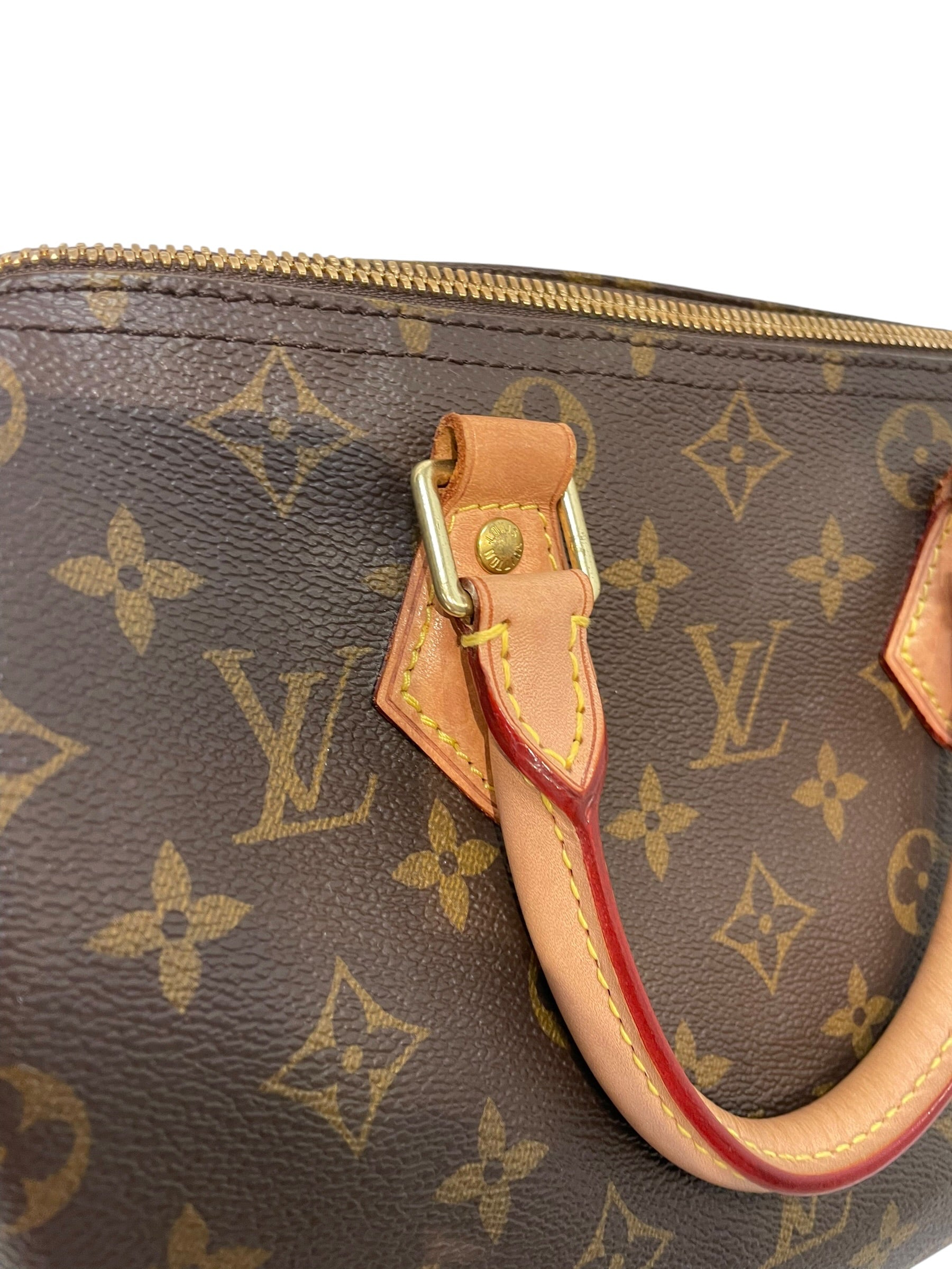 LOUIS VUITTON/Cross Body Bag/Monogram/Leather/BRW/speedy 25 bandouliere view 6