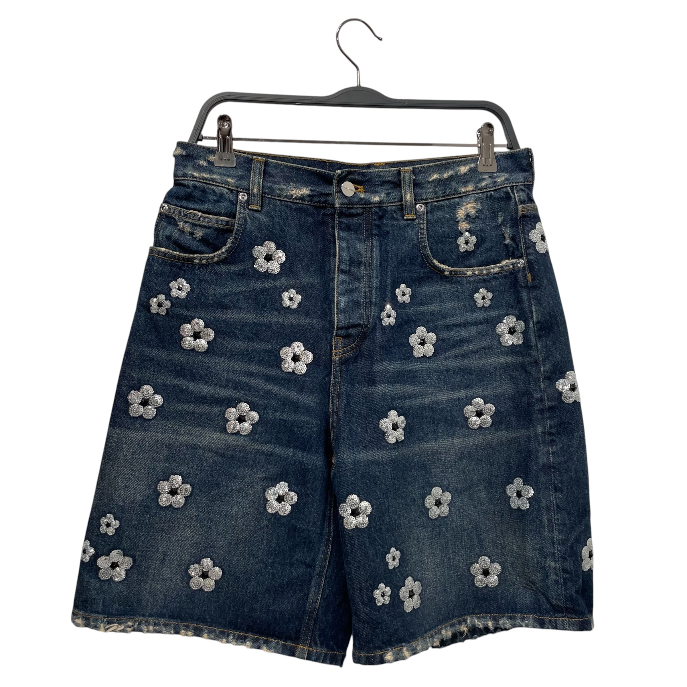 MARC JACOBS/Shorts/26/All Over Print/Denim/BLU/Daisy Sequuin Wide Leg Shorts view 1
