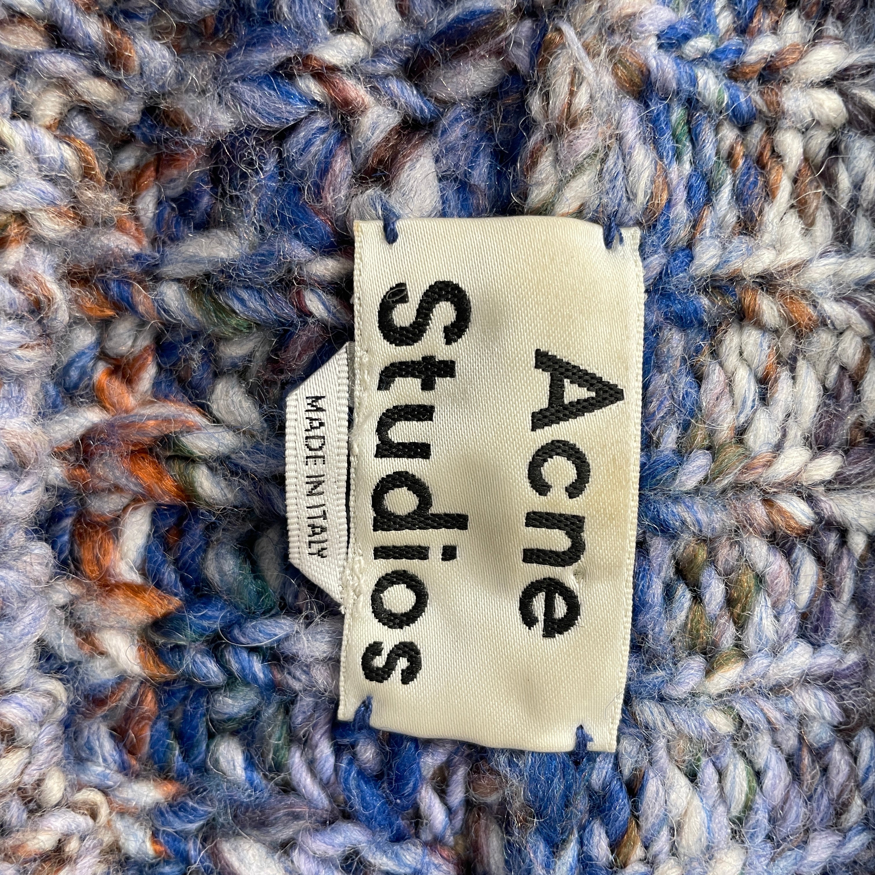 Acne Studios/Sweater/XS/Wool/BLU/LOOSE GAUGE KNIT SWEATER view 3