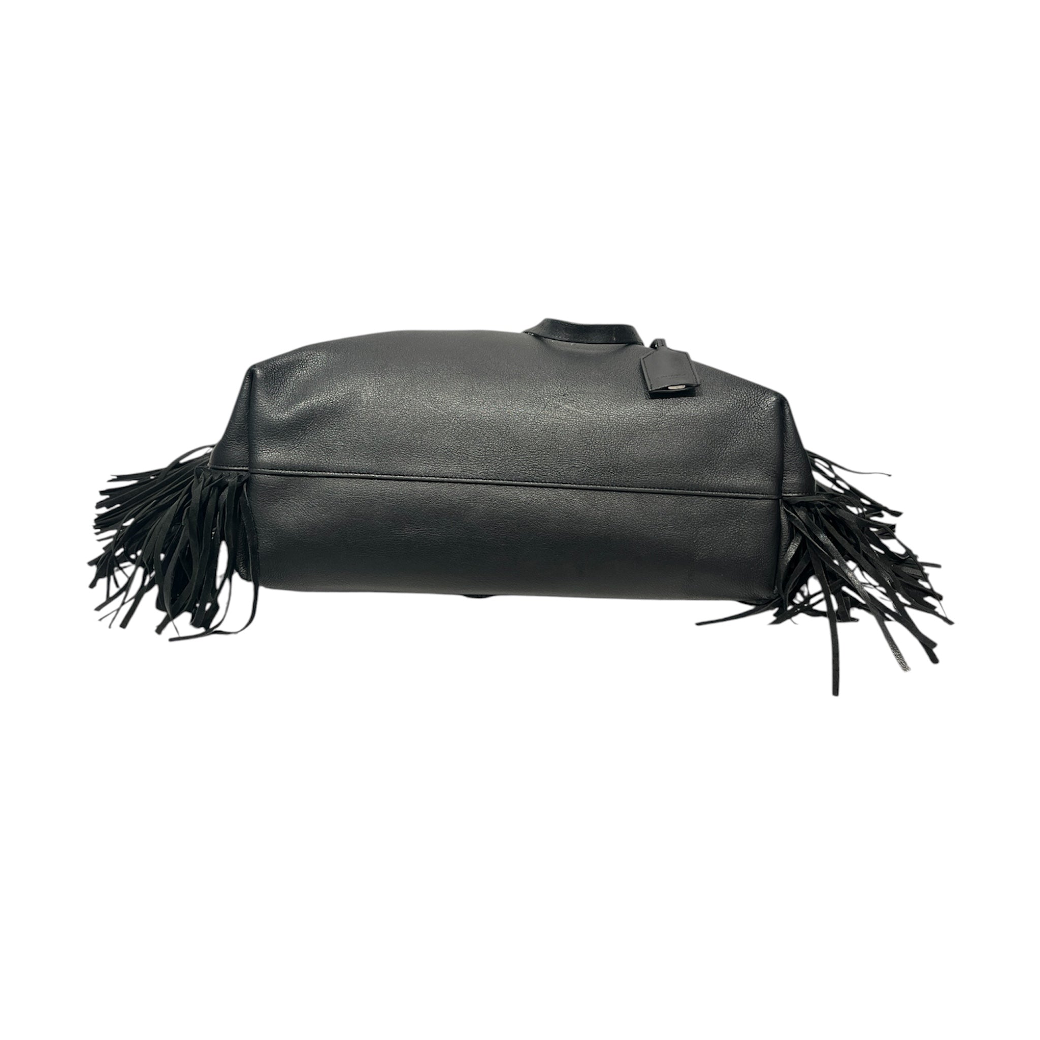 SAINT LAURENT/Tote Bag/Leather/BLK/BLK FRINGE TOTE view 3