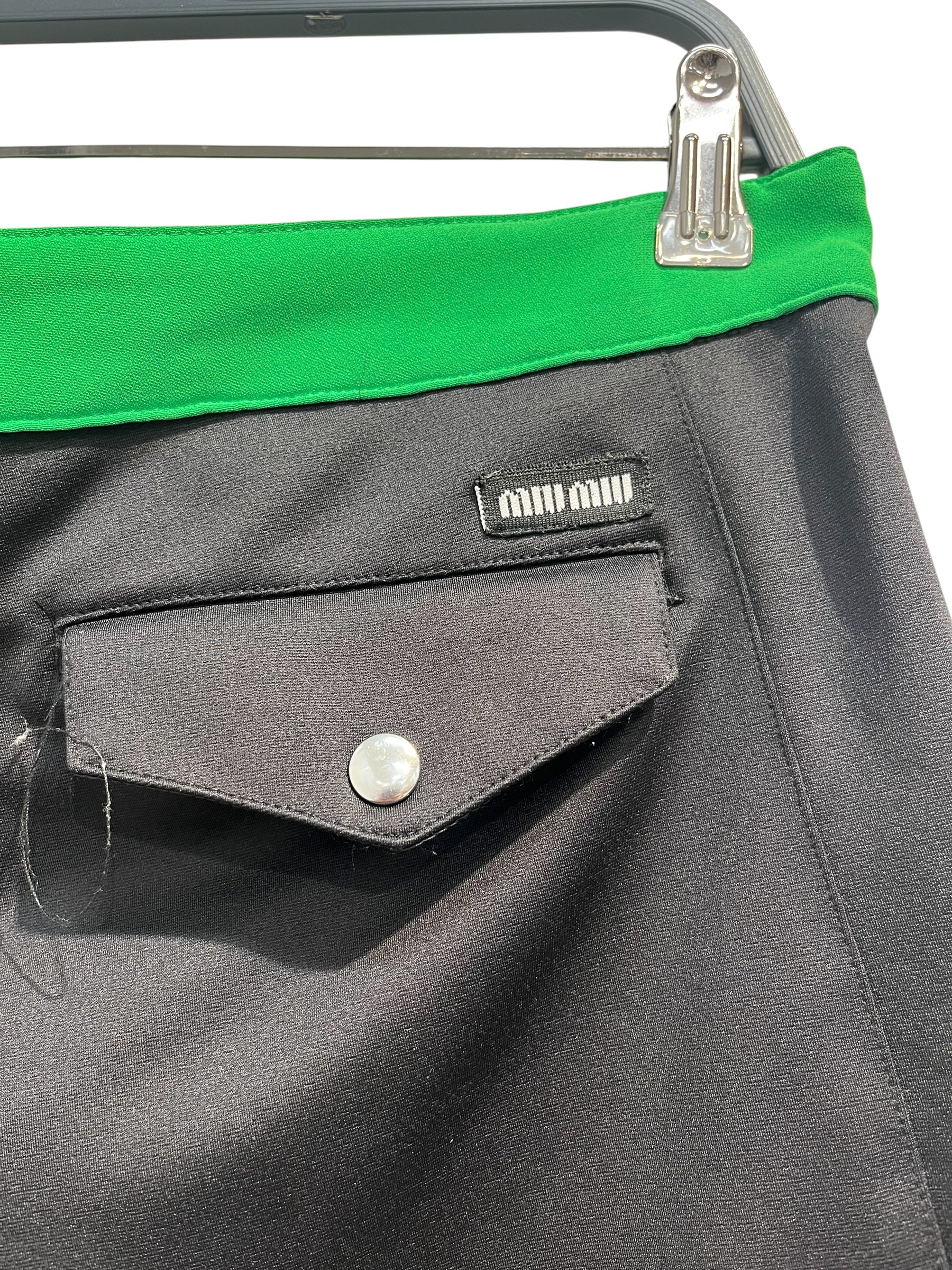 MIU MIU/Shorts/M/Cotton/BLK/GREEN WAIST BAND view 5