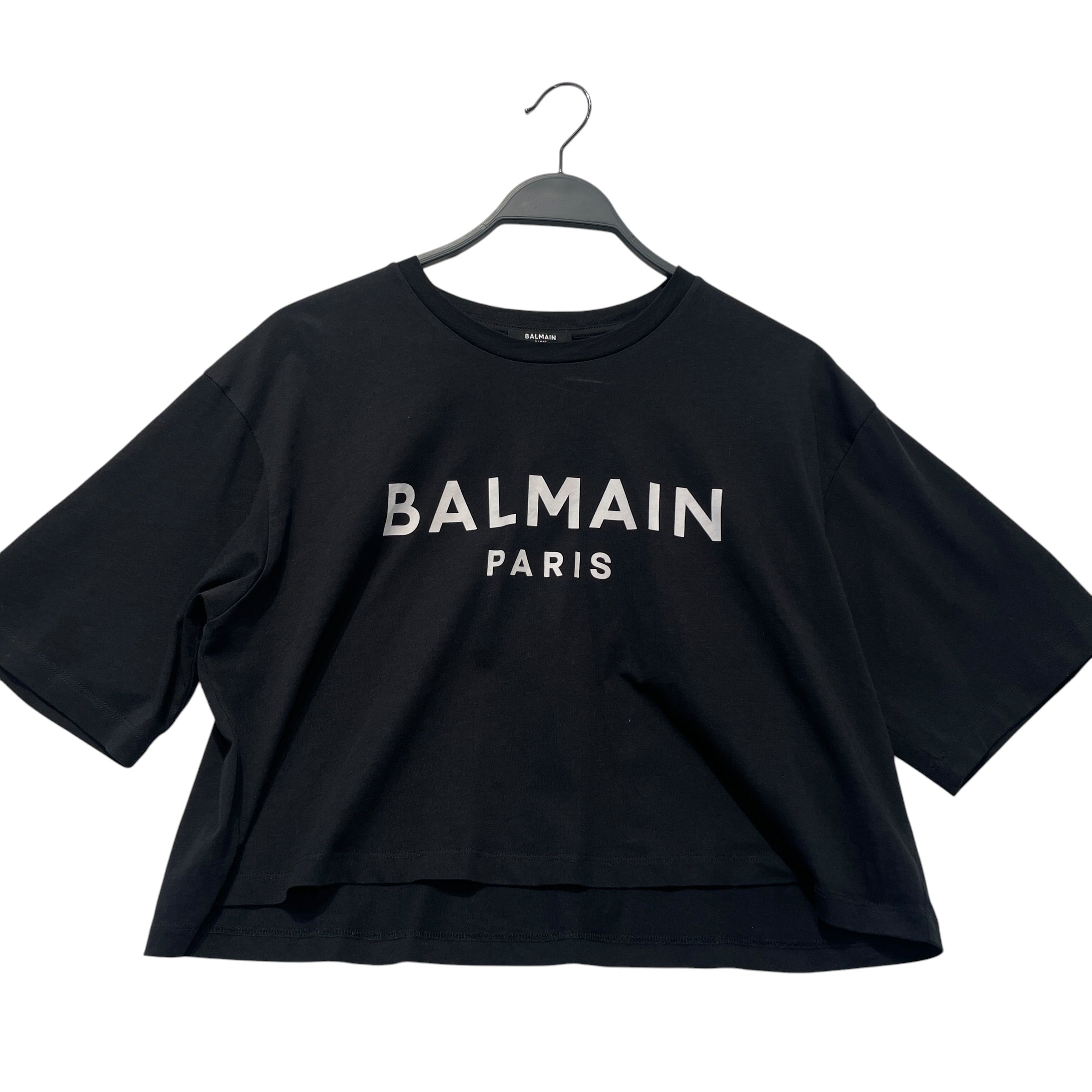 BALMAIN/T-Shirt/M/Cotton/BLK/Balmain Logo T shirt view 1