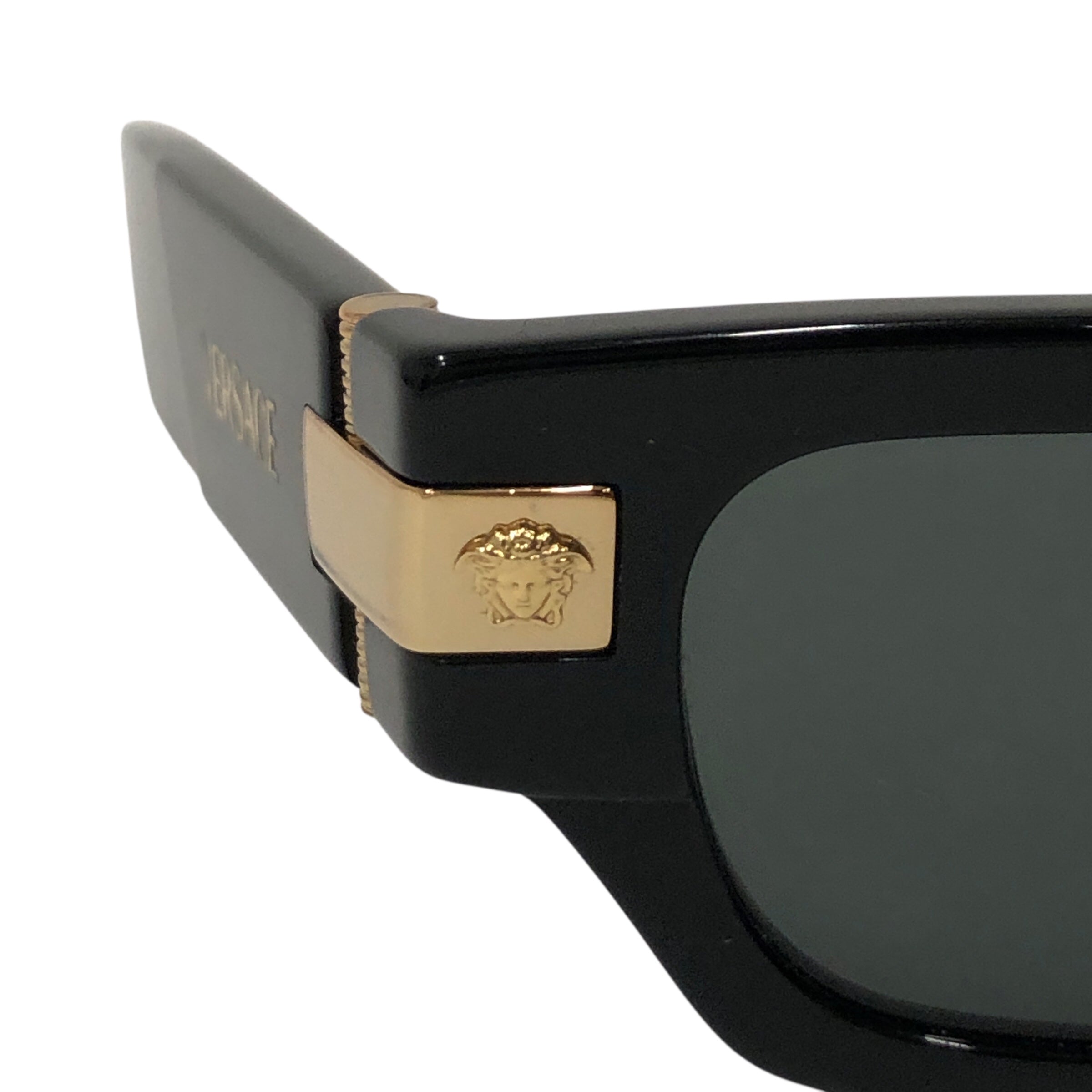 VERSACE/Sunglasses/Plastic/BLK/L's/Gold Accents view 4