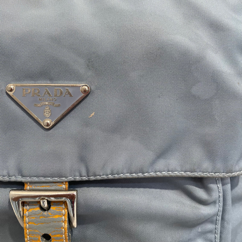 PRADA/Cross Body Bag/Nylon/IDG/Leather hardware straps