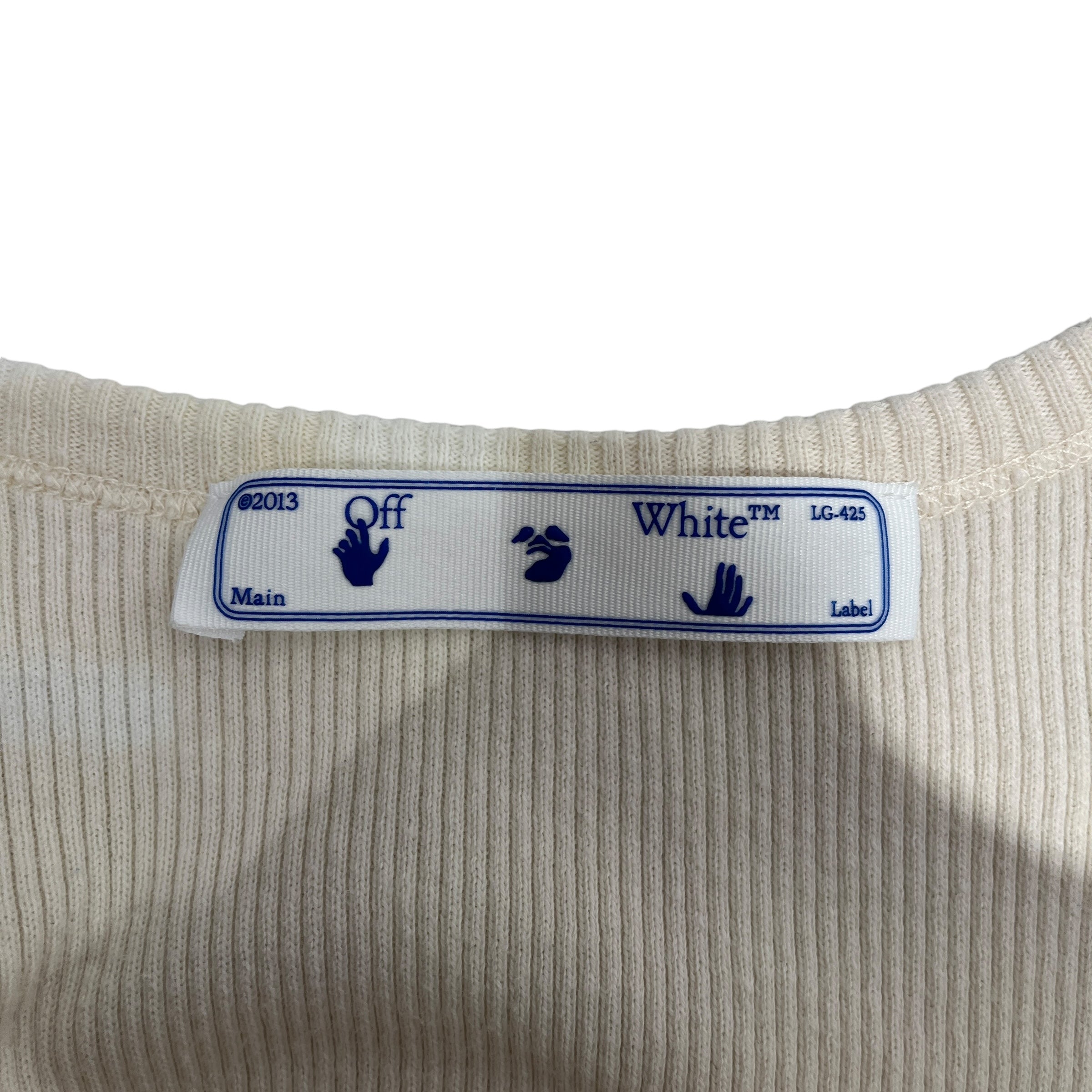 OFF-WHITE/T-Shirt/LG/Cotton/WHT/TANK view 3