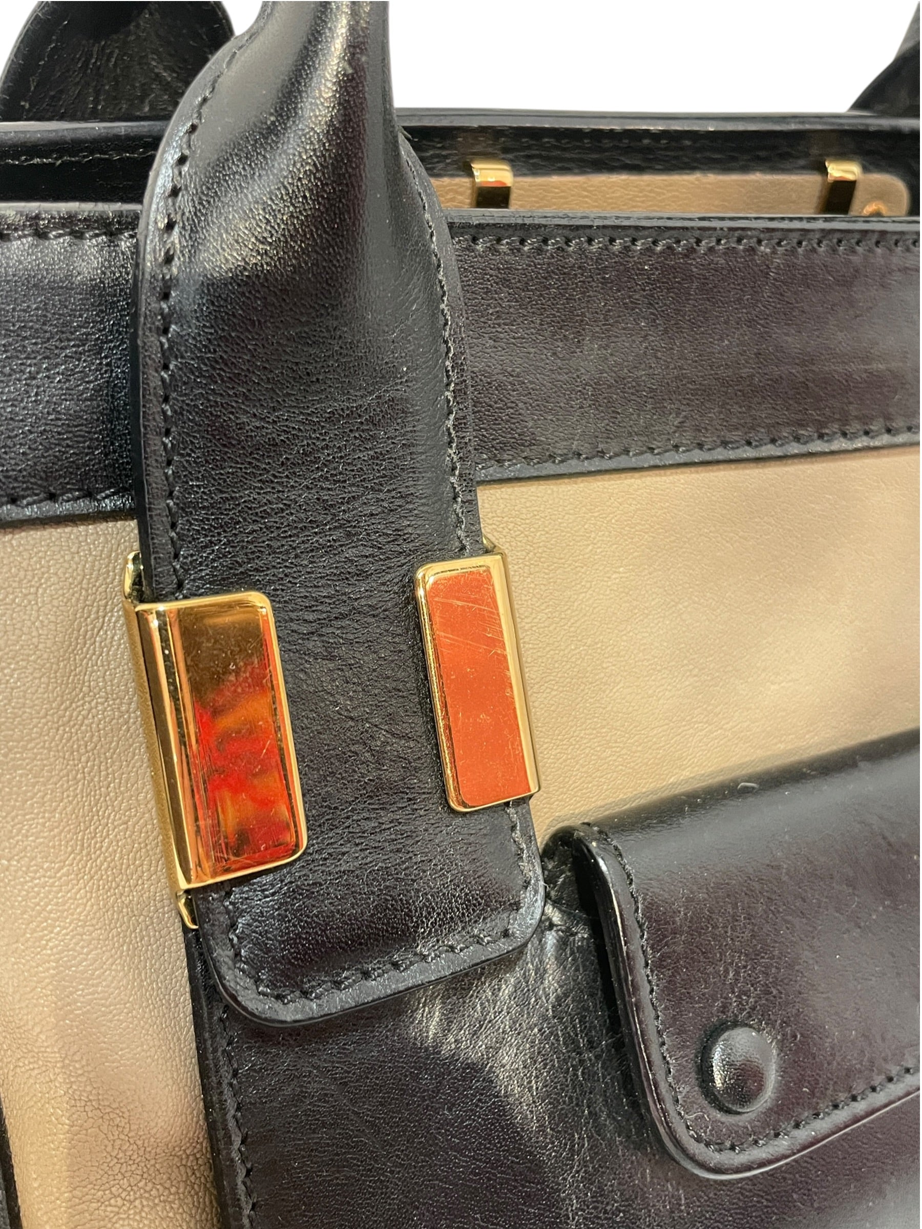 Chloe/Hand Bag/Border/Leather/BRW/Alice leather handle bag view 6