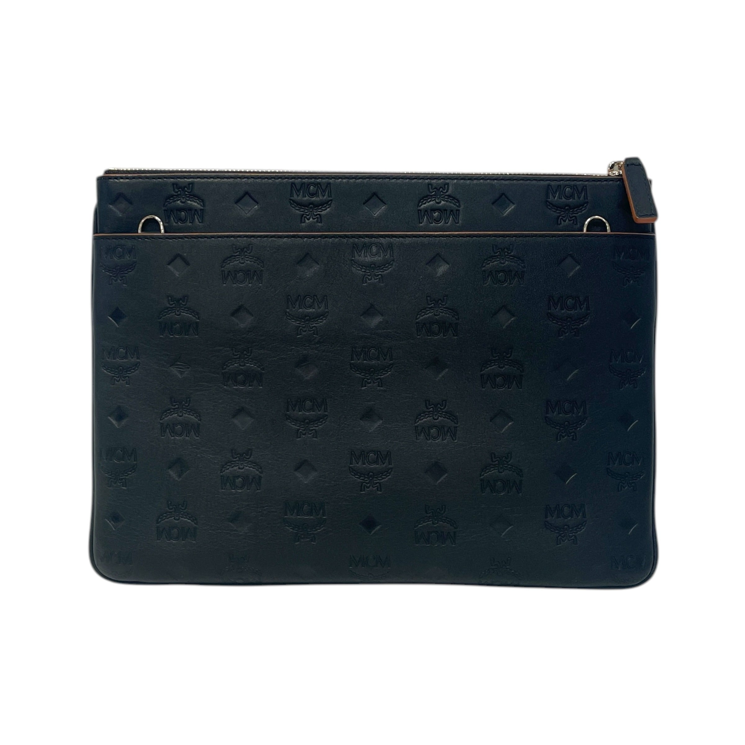 MCM/Cross Body Bag/Monogram/Leather/BLK/Embossed view 3