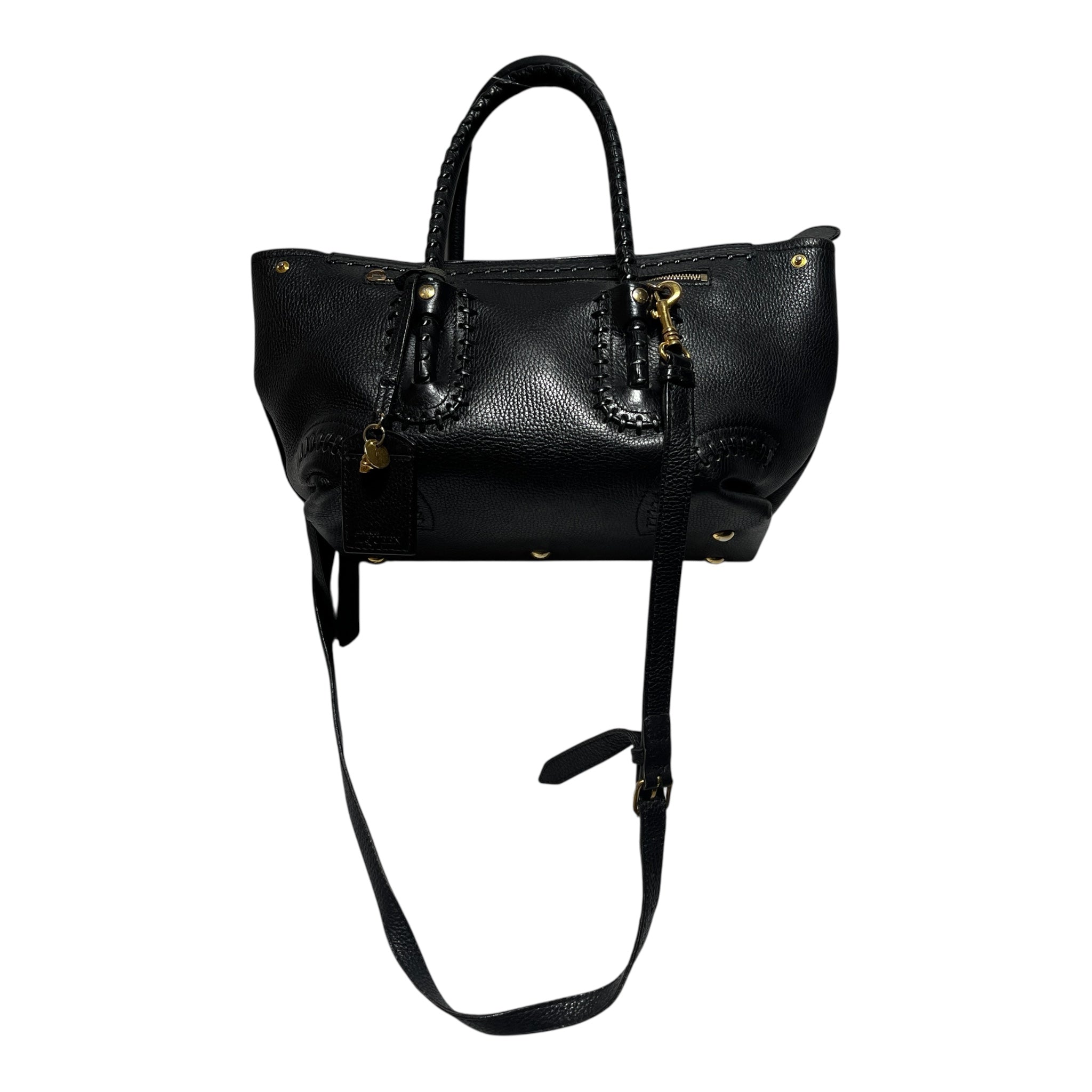 Alexander McQueen/Cross Body Bag/Leather/BLK/WHIPSTICHED FOLK TOTE view 6