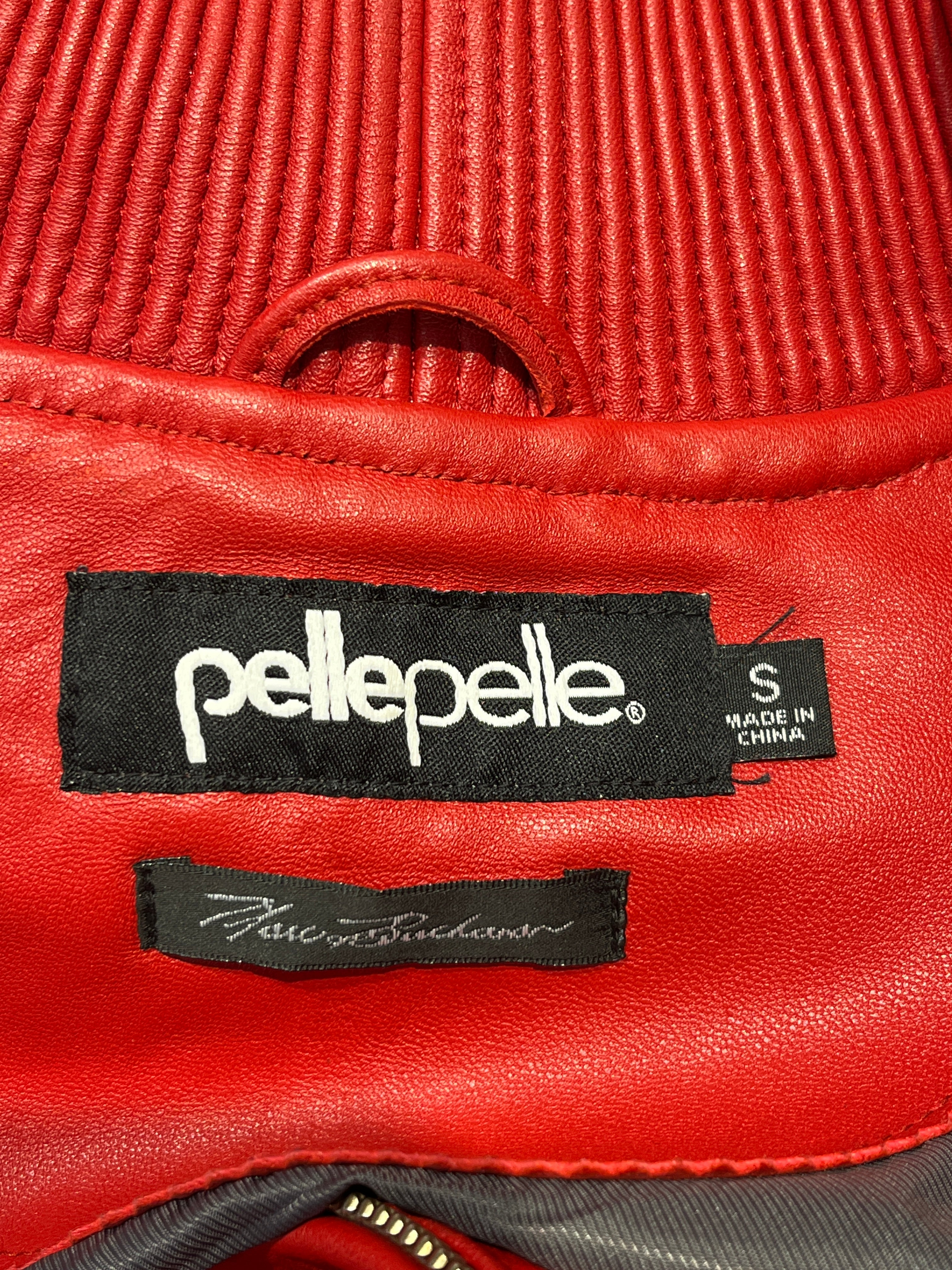 Pelle Pelle/Coat/S/Leather/RED/Single Breasted/All Over Print/ view 4